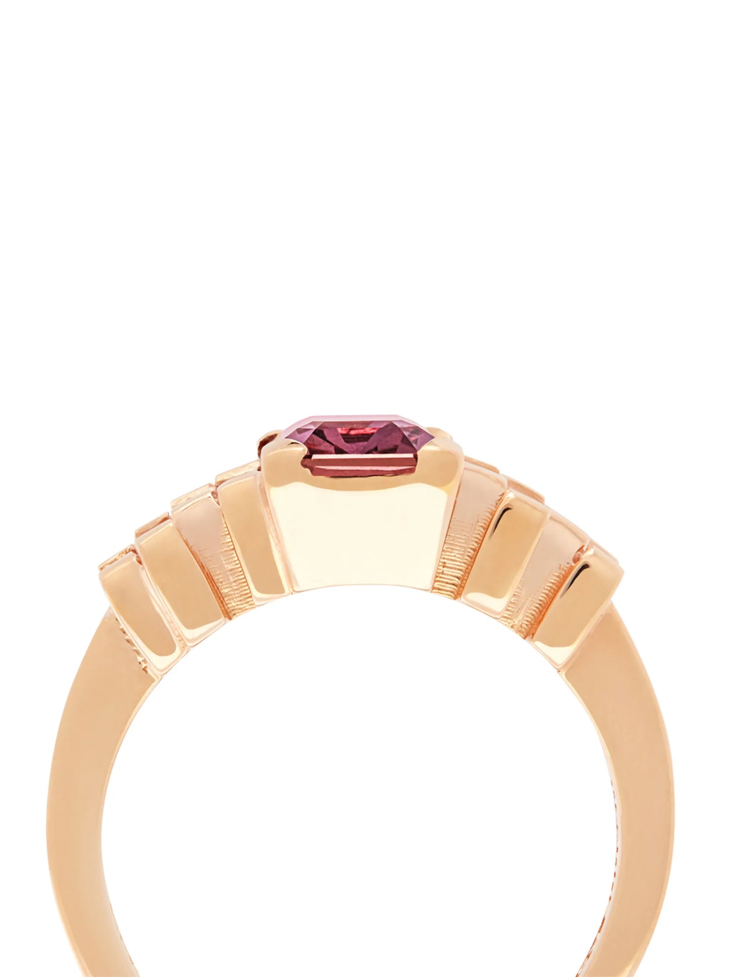 18kt rose gold sapphire and diamond ring