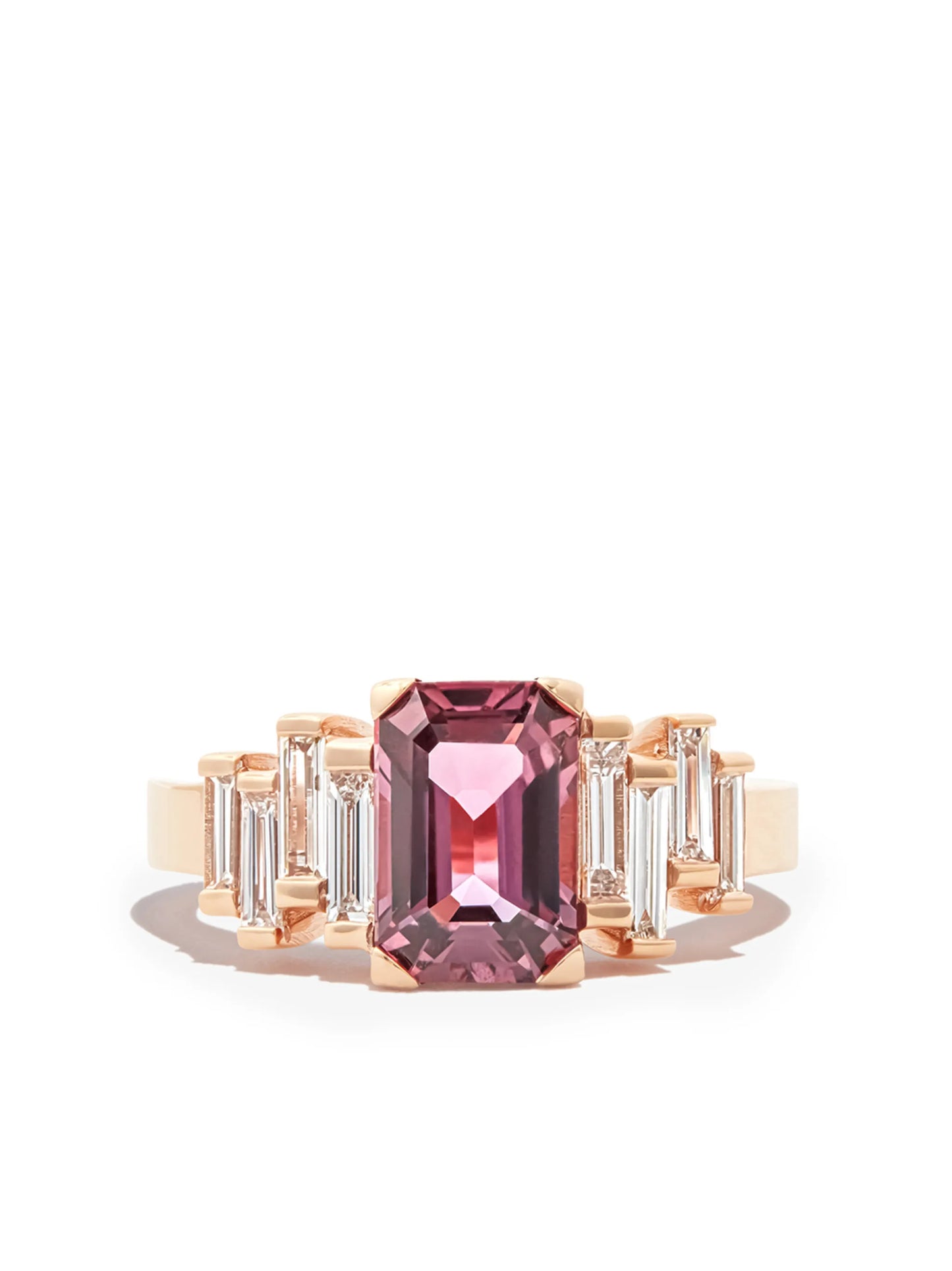 18kt rose gold sapphire and diamond ring