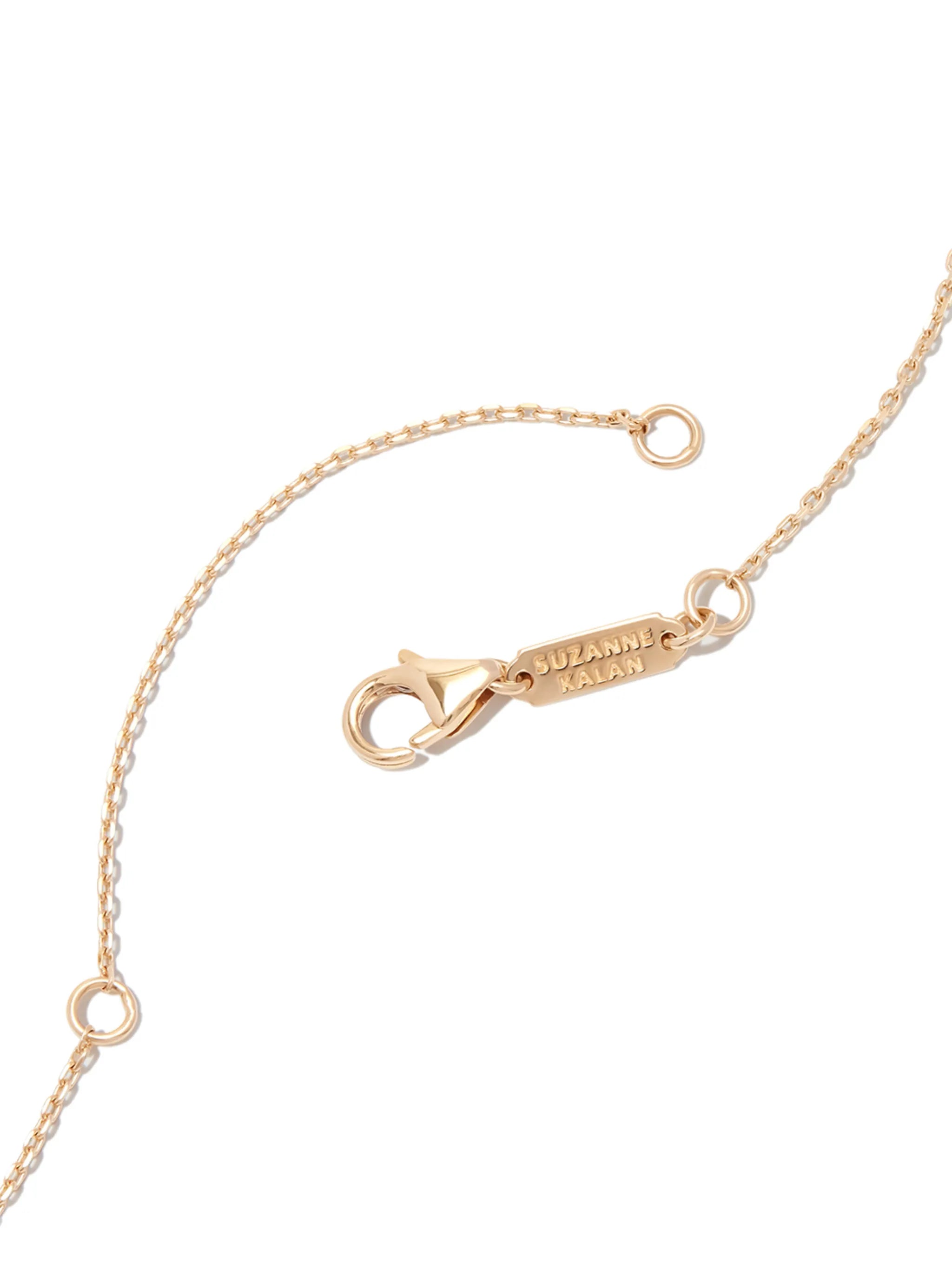 18kt yellow gold Evil Eye diamond and turquoise necklace