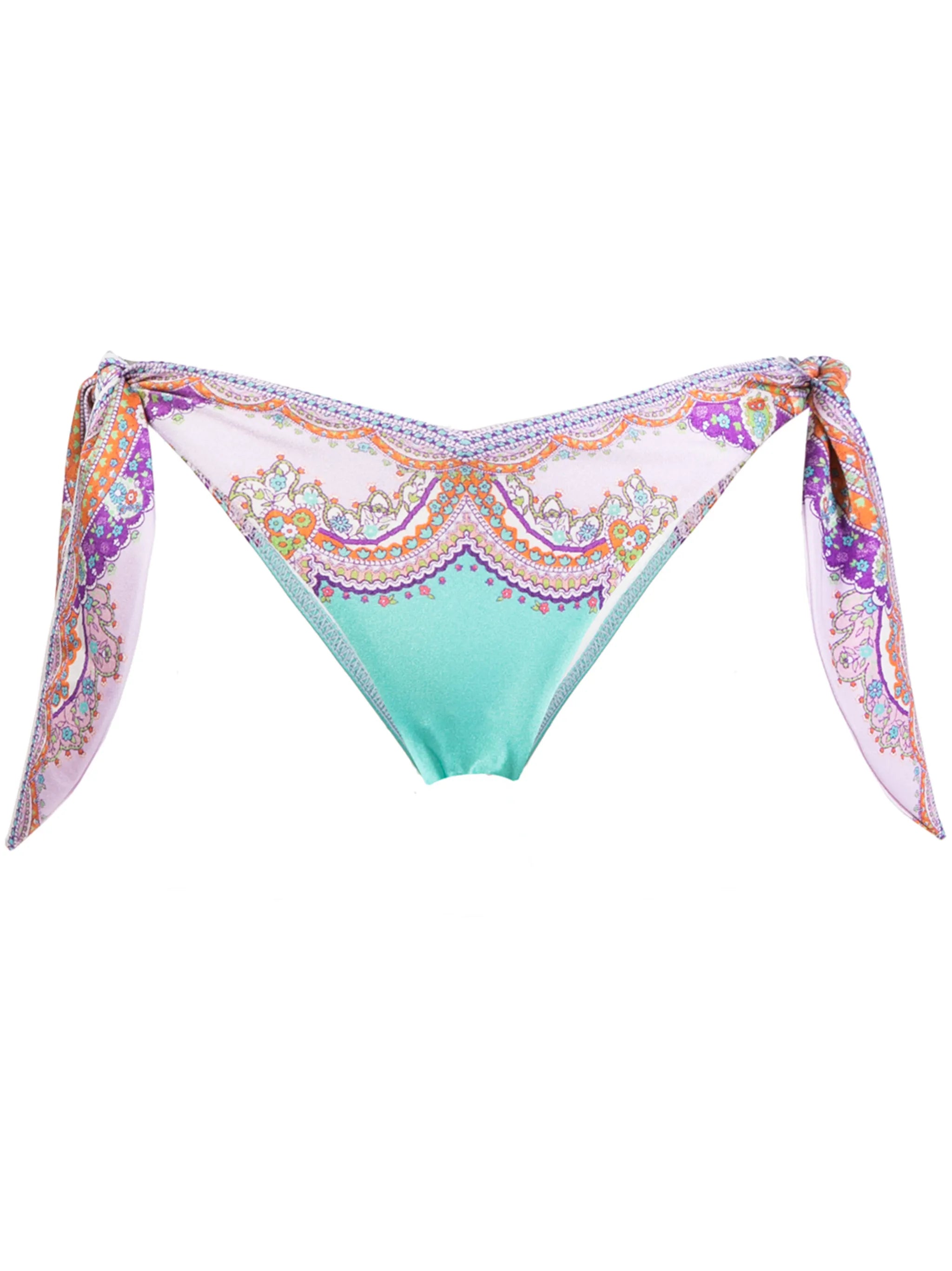 paisley-print tie-detail bikini bottoms