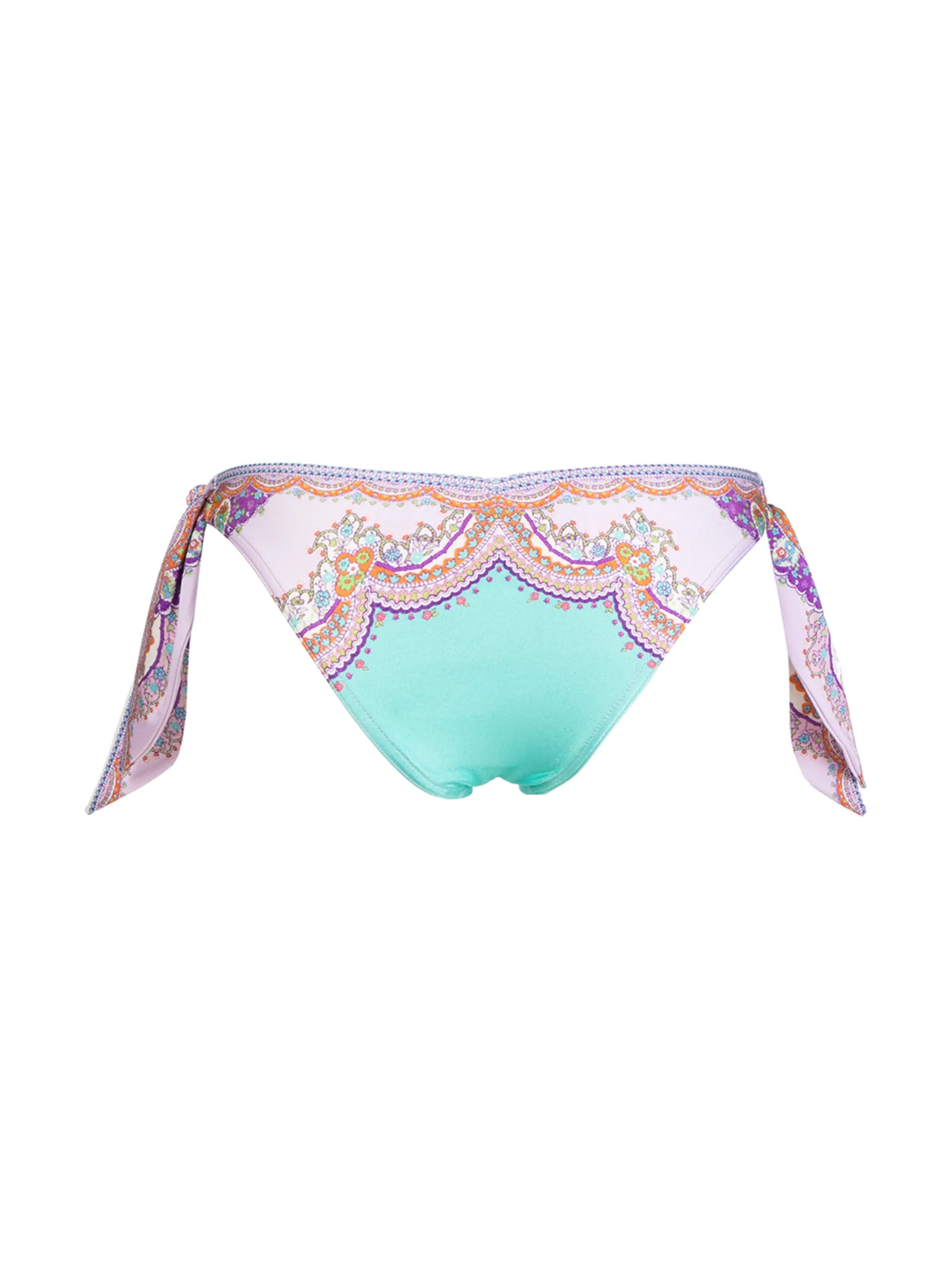 paisley-print tie-detail bikini bottoms