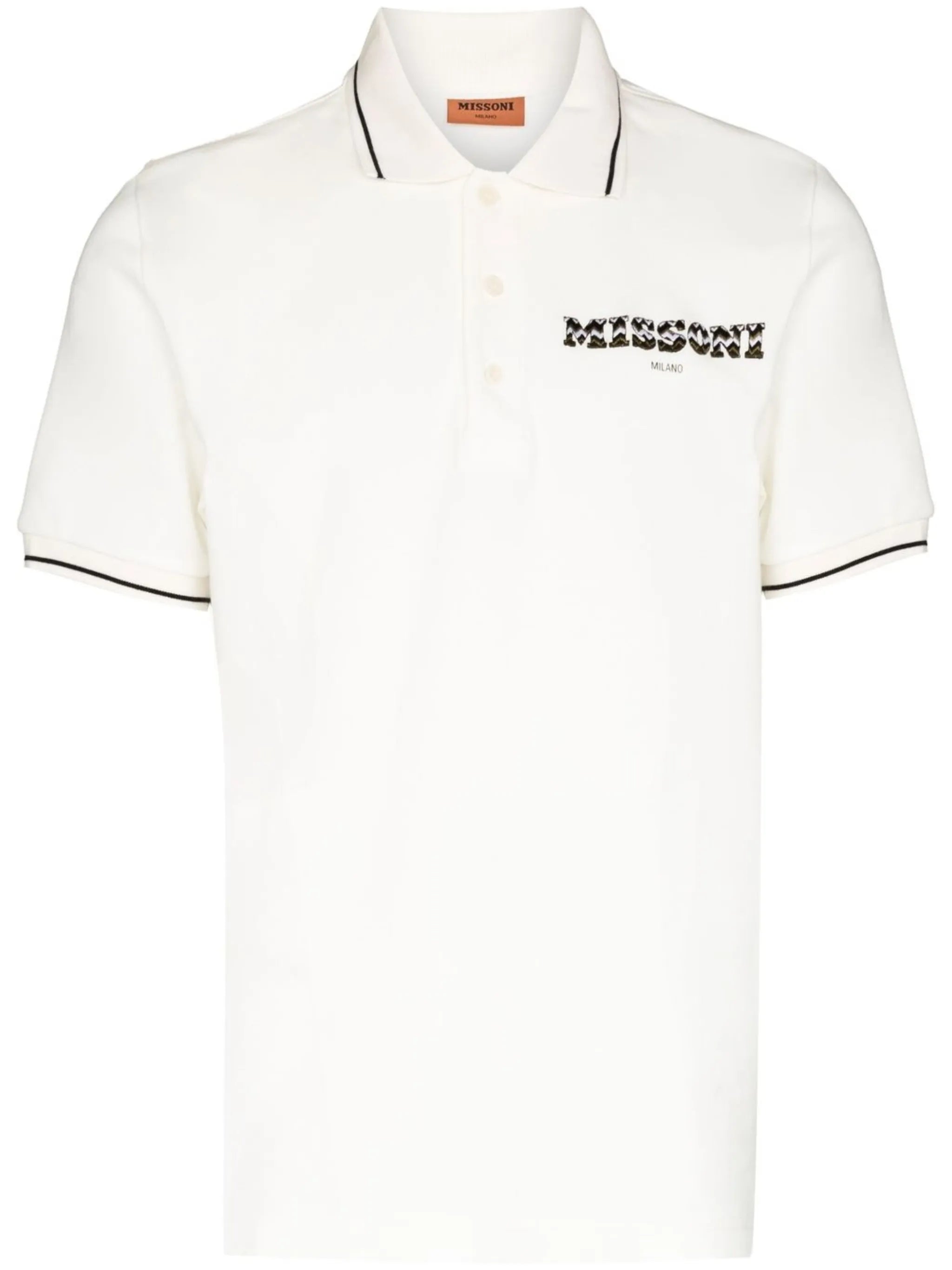 Zigzag logo-print polo shirt