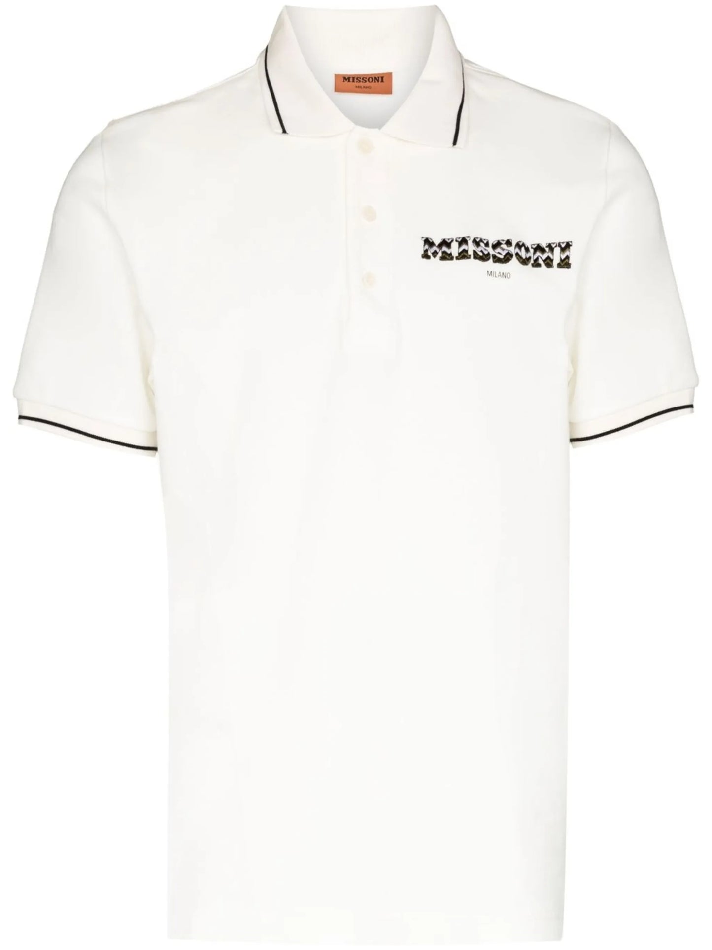 Zigzag logo-print polo shirt