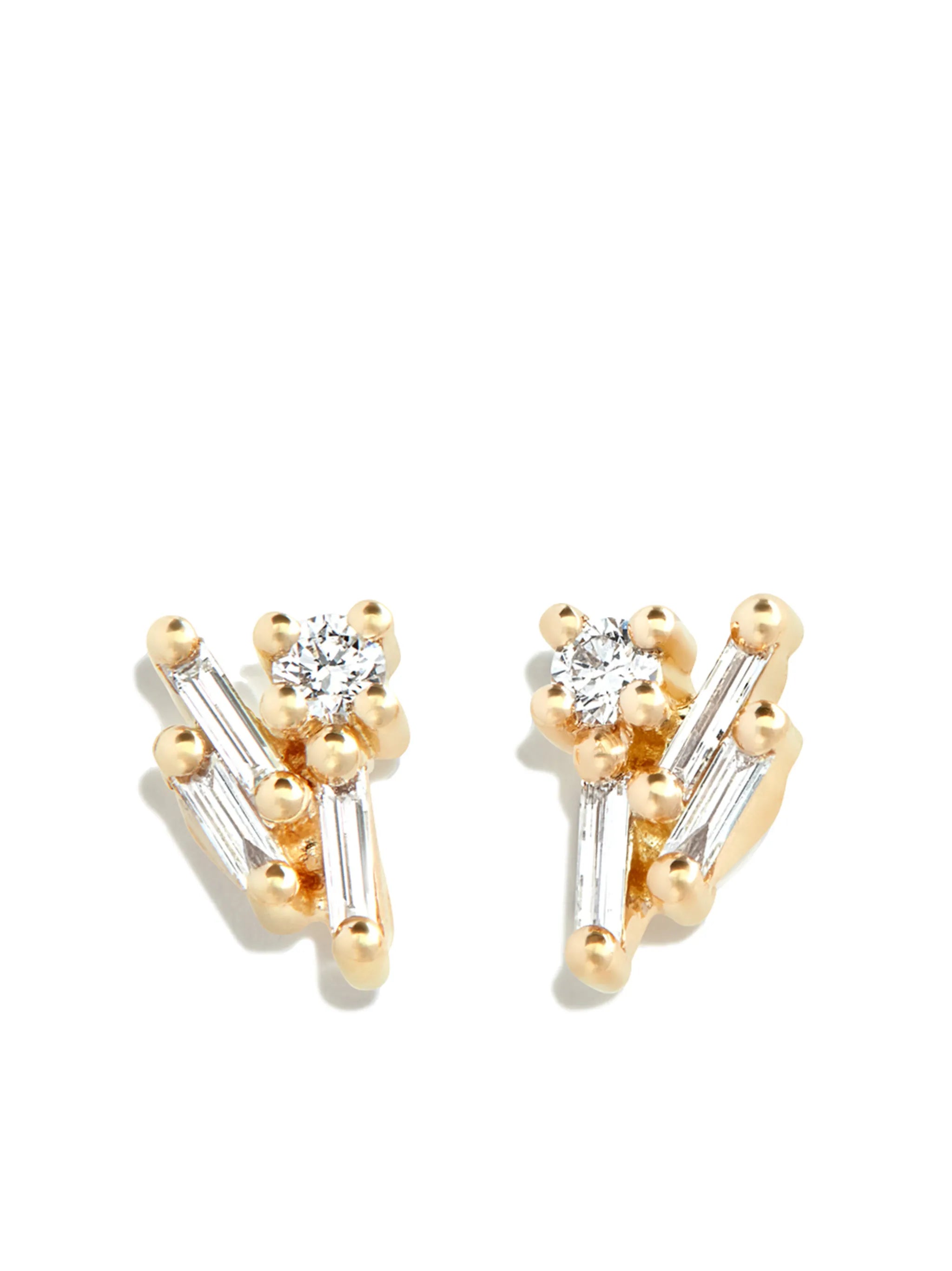 18kt yellow gold Classic Eva diamond stud earrings