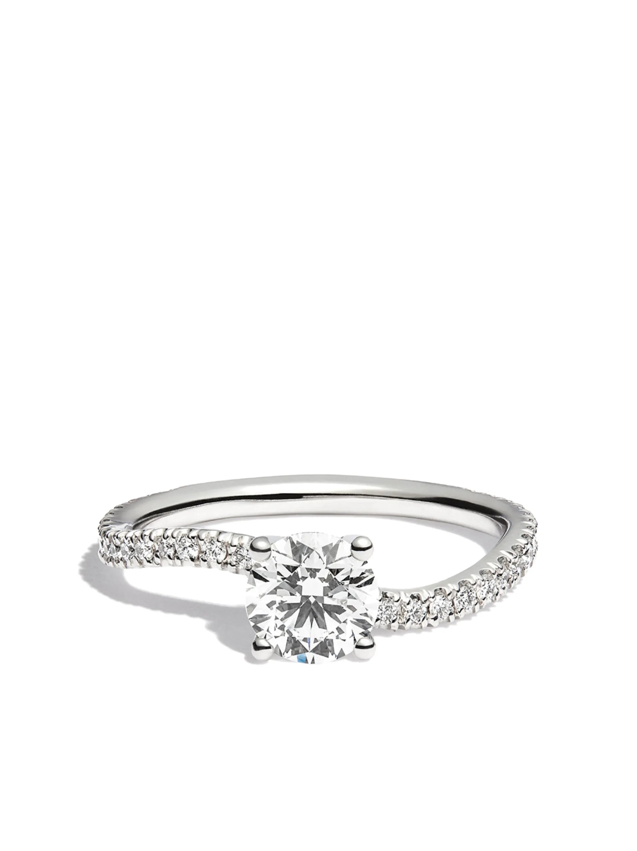 18kt white gold Grace Wave diamond ring