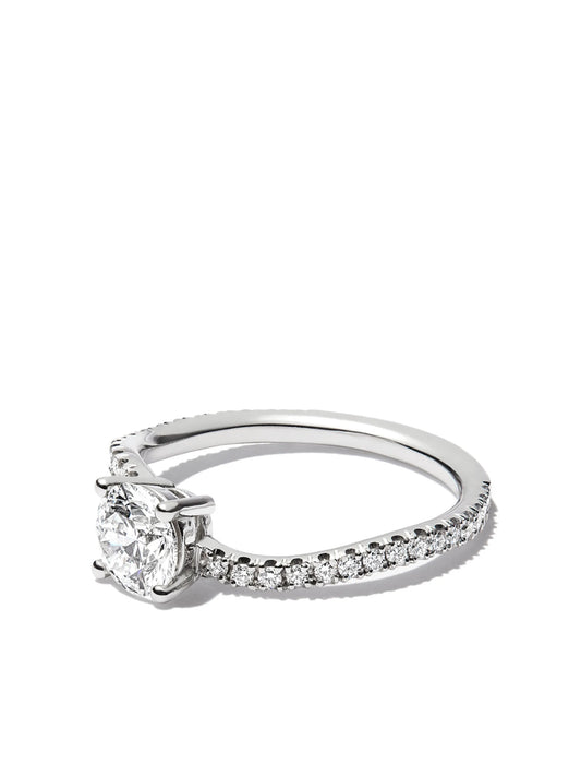 18kt white gold Grace Wave diamond ring