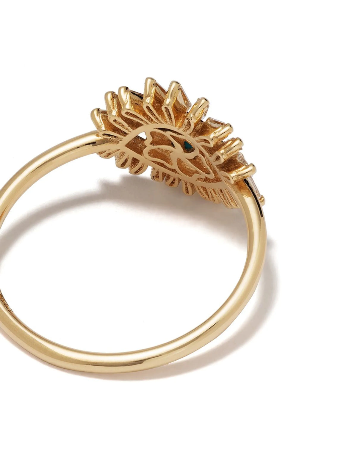 18kt yellow gold Evil Eye diamond and turquoise ring