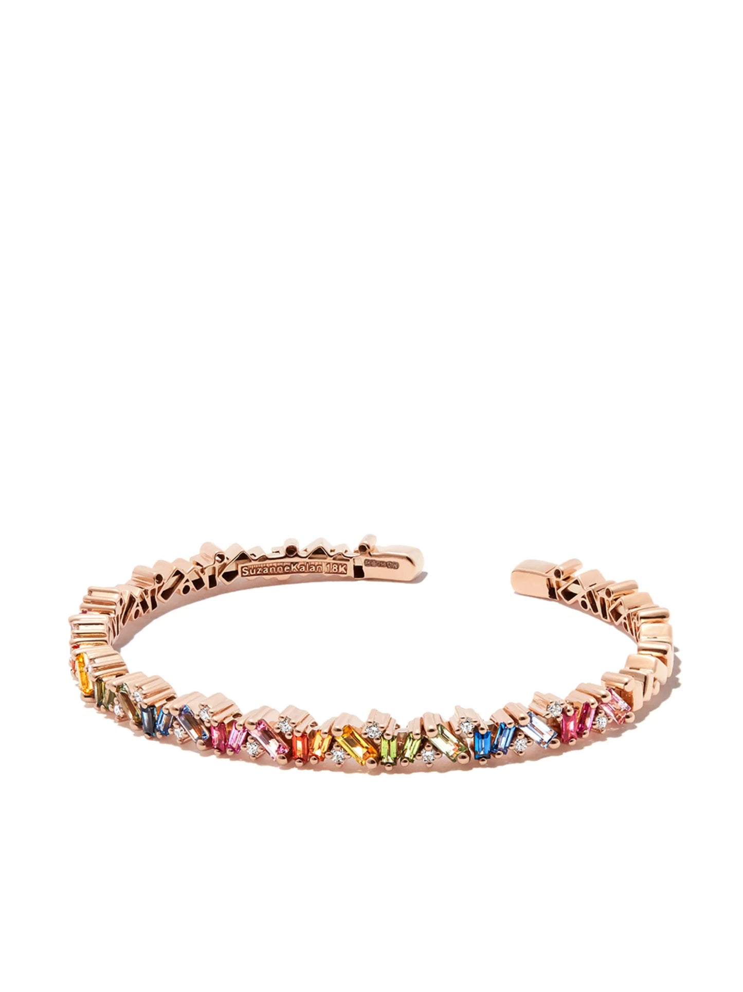 18kt rose gold sapphire cuff