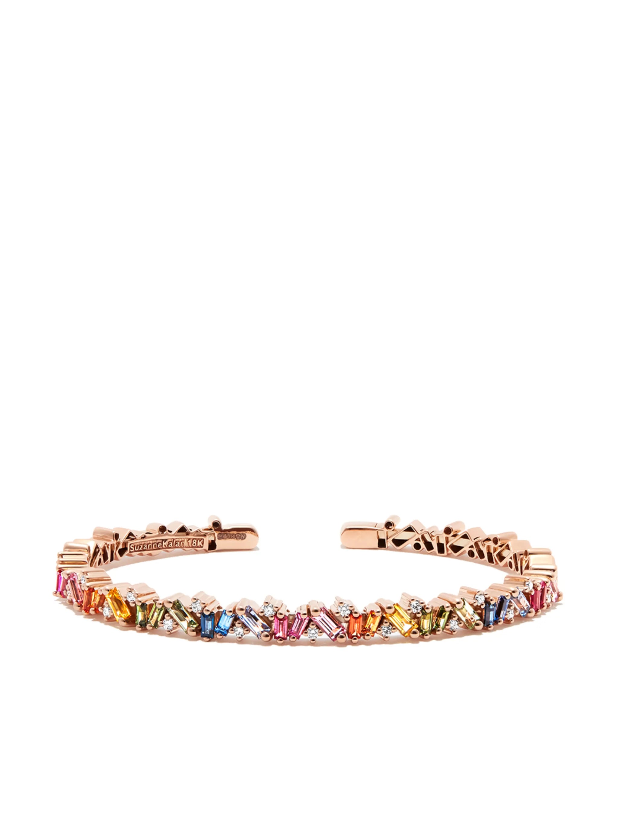 18kt rose gold sapphire cuff