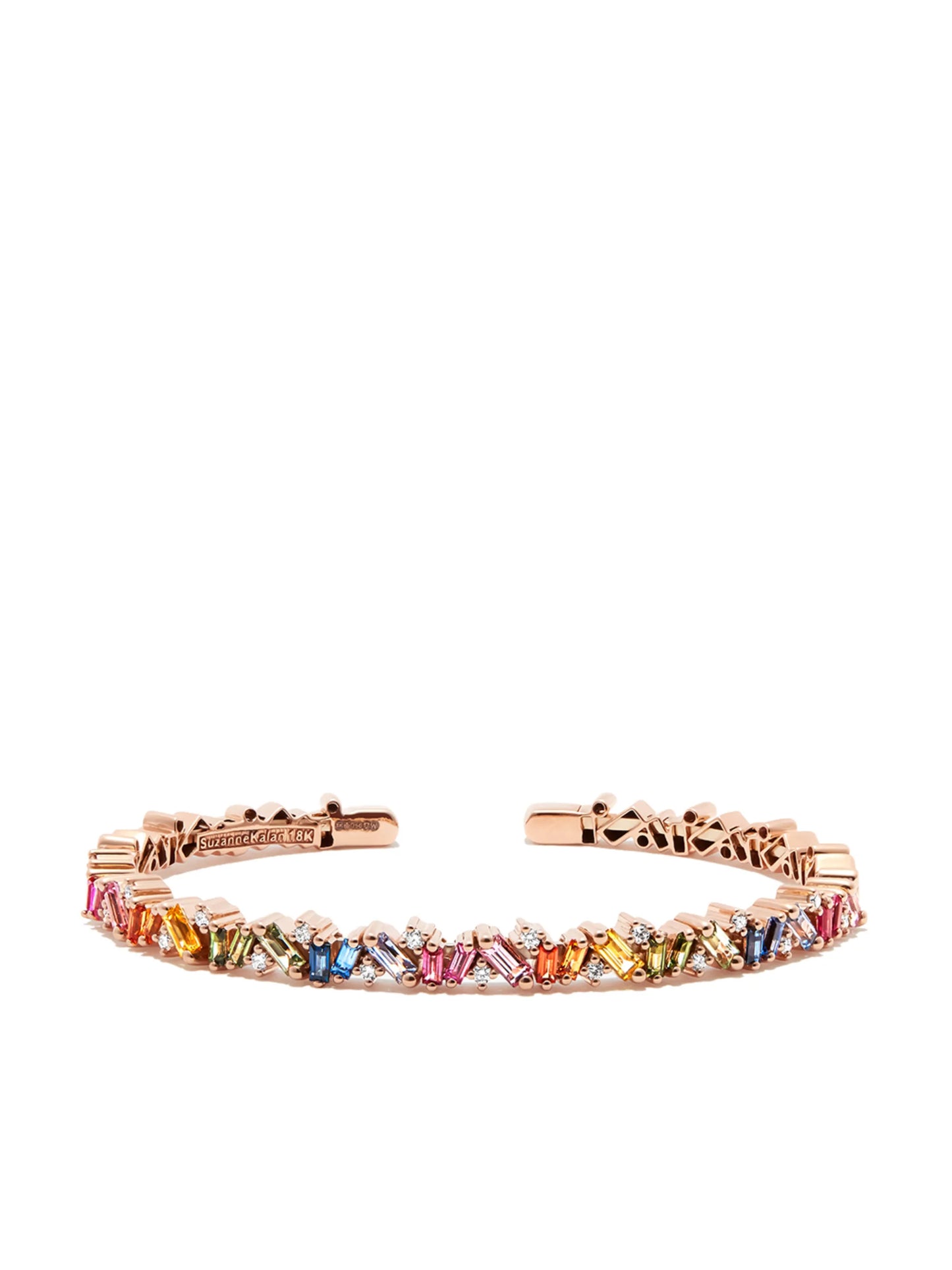 18kt rose gold sapphire cuff