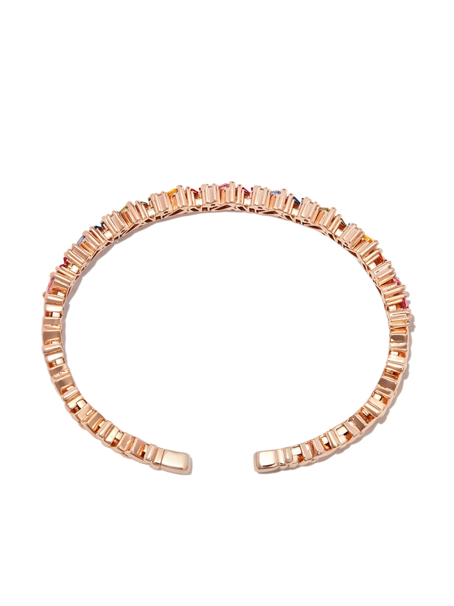 18kt rose gold sapphire cuff