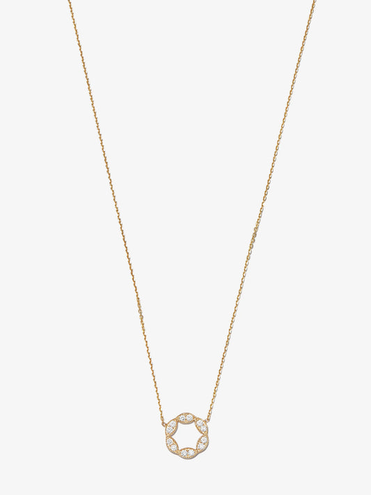 18kt yellow gold Empress diamond necklace