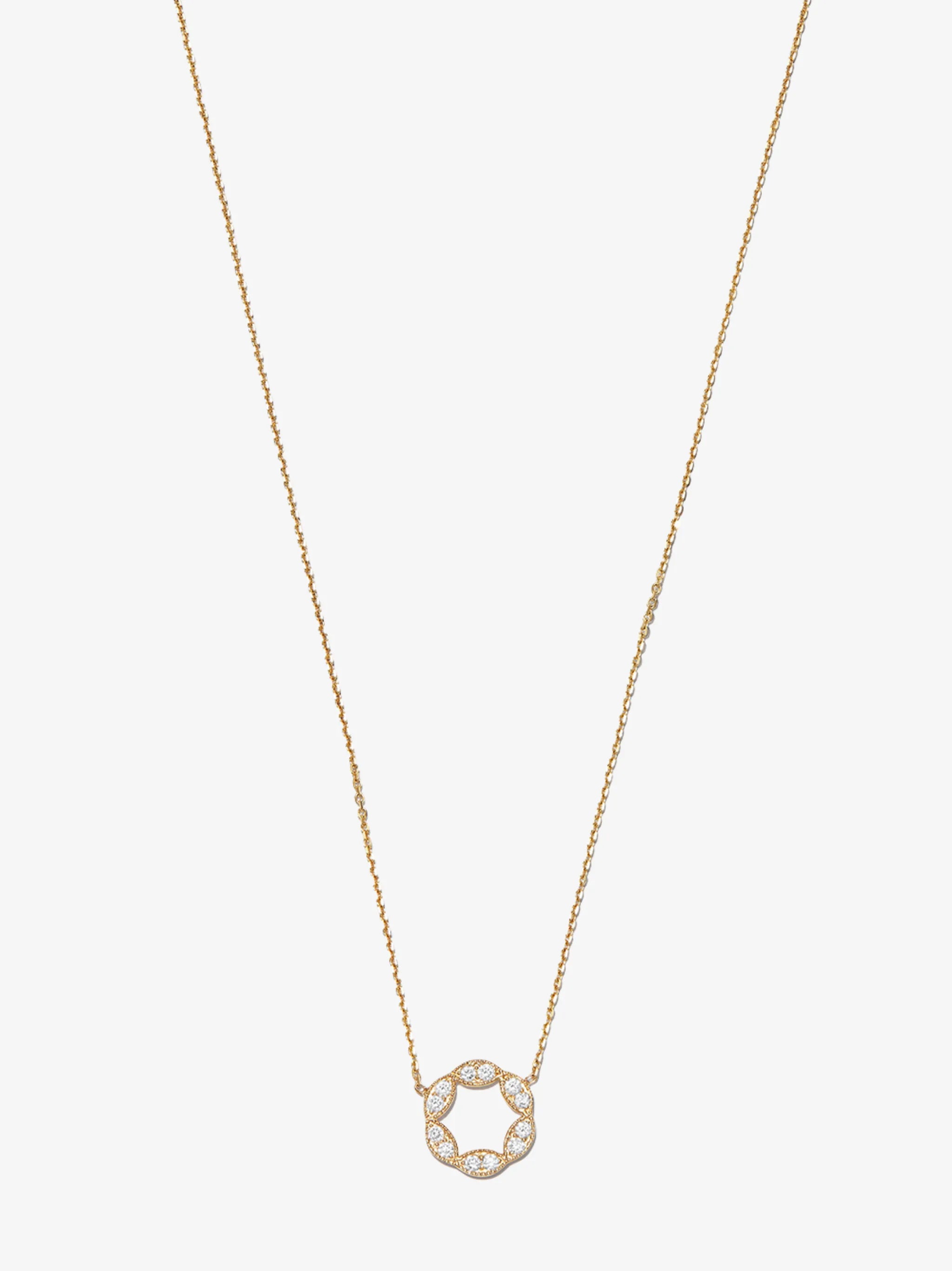 18kt yellow gold Empress diamond necklace