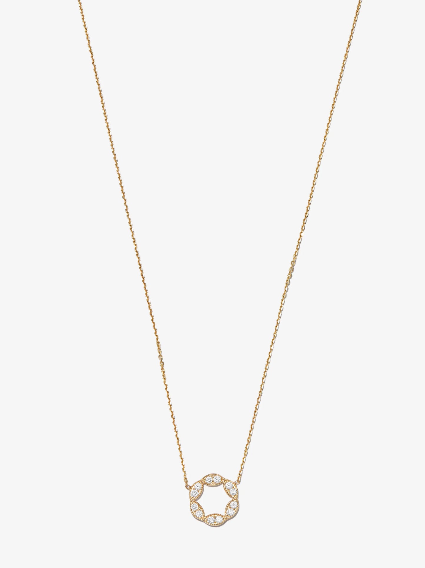18kt yellow gold Empress diamond necklace