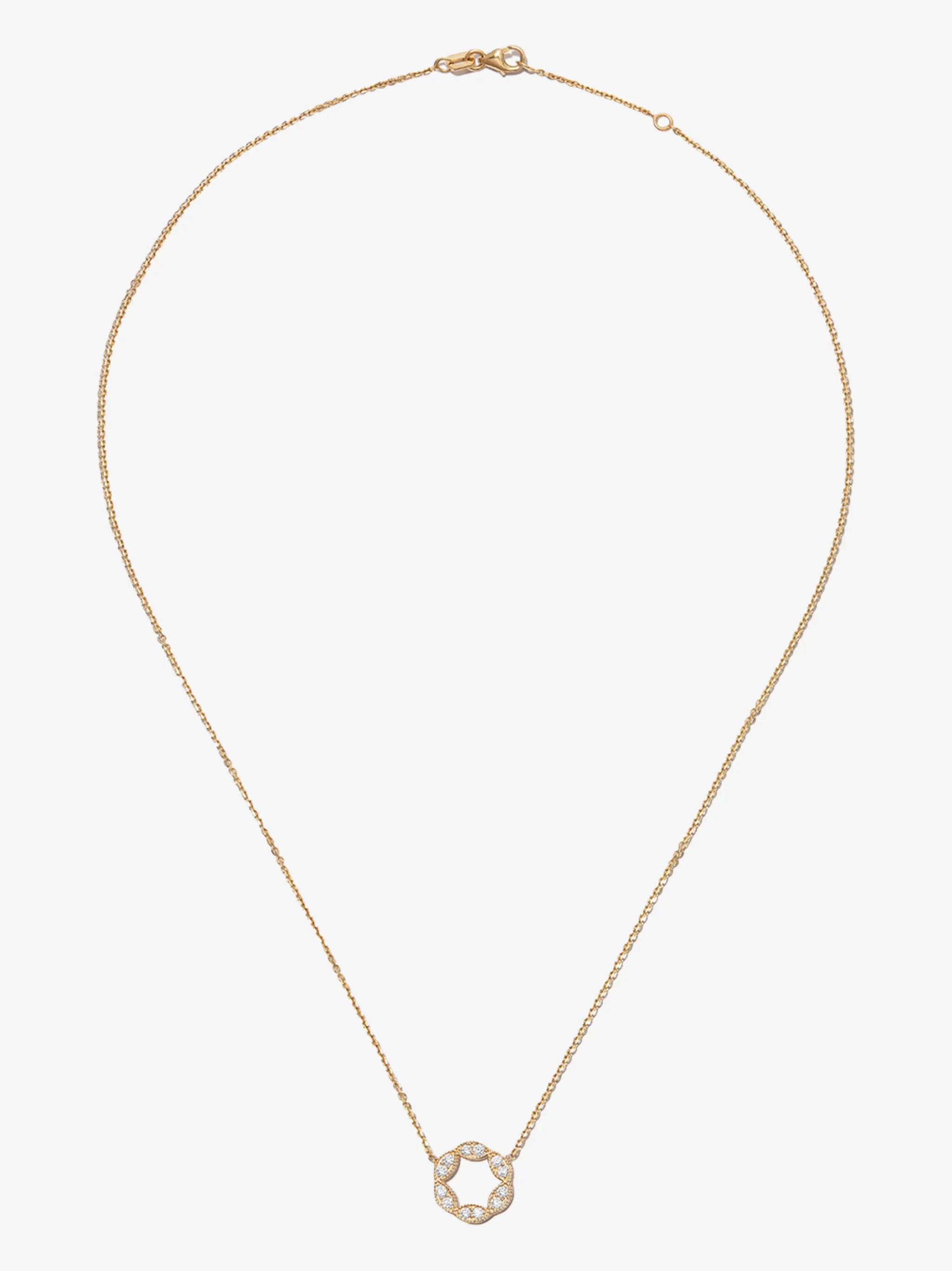 18kt yellow gold Empress diamond necklace