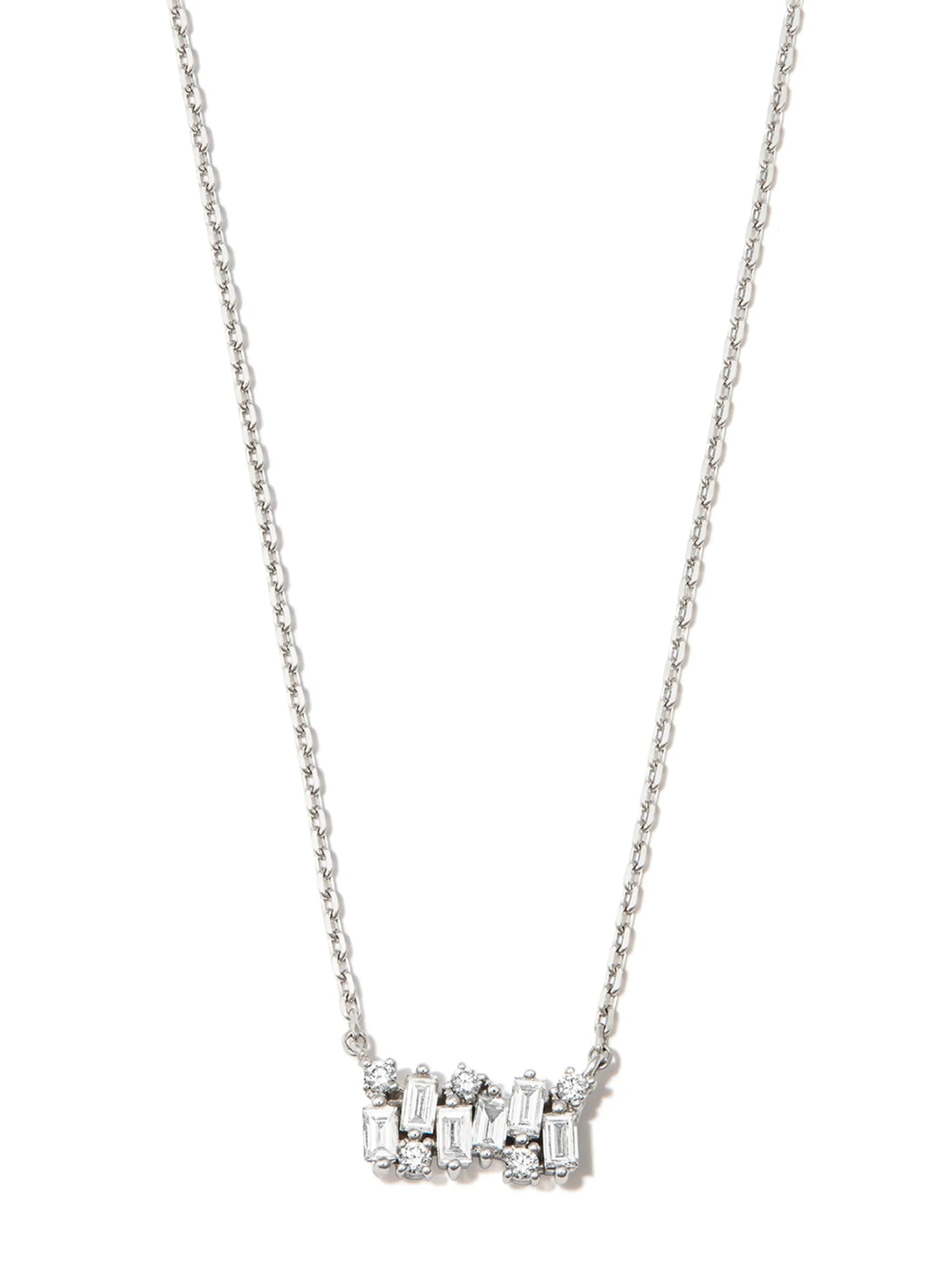 18kt white gold diamond necklace