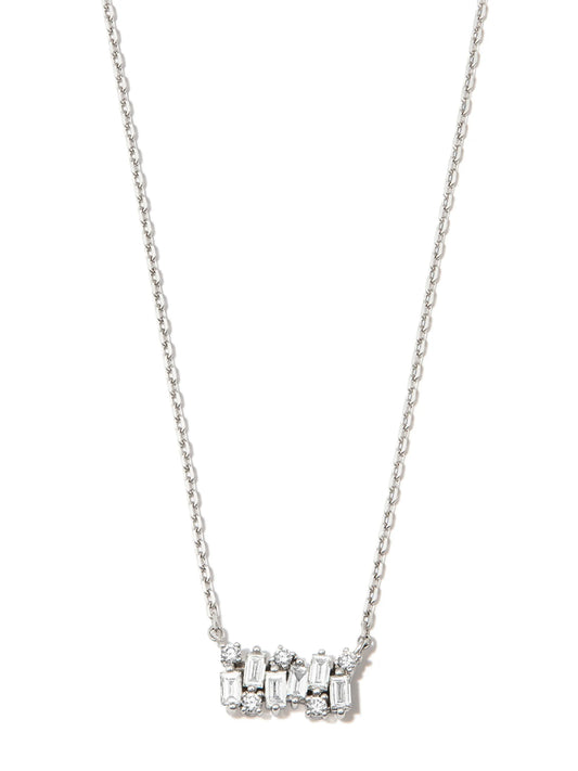 18kt white gold diamond necklace