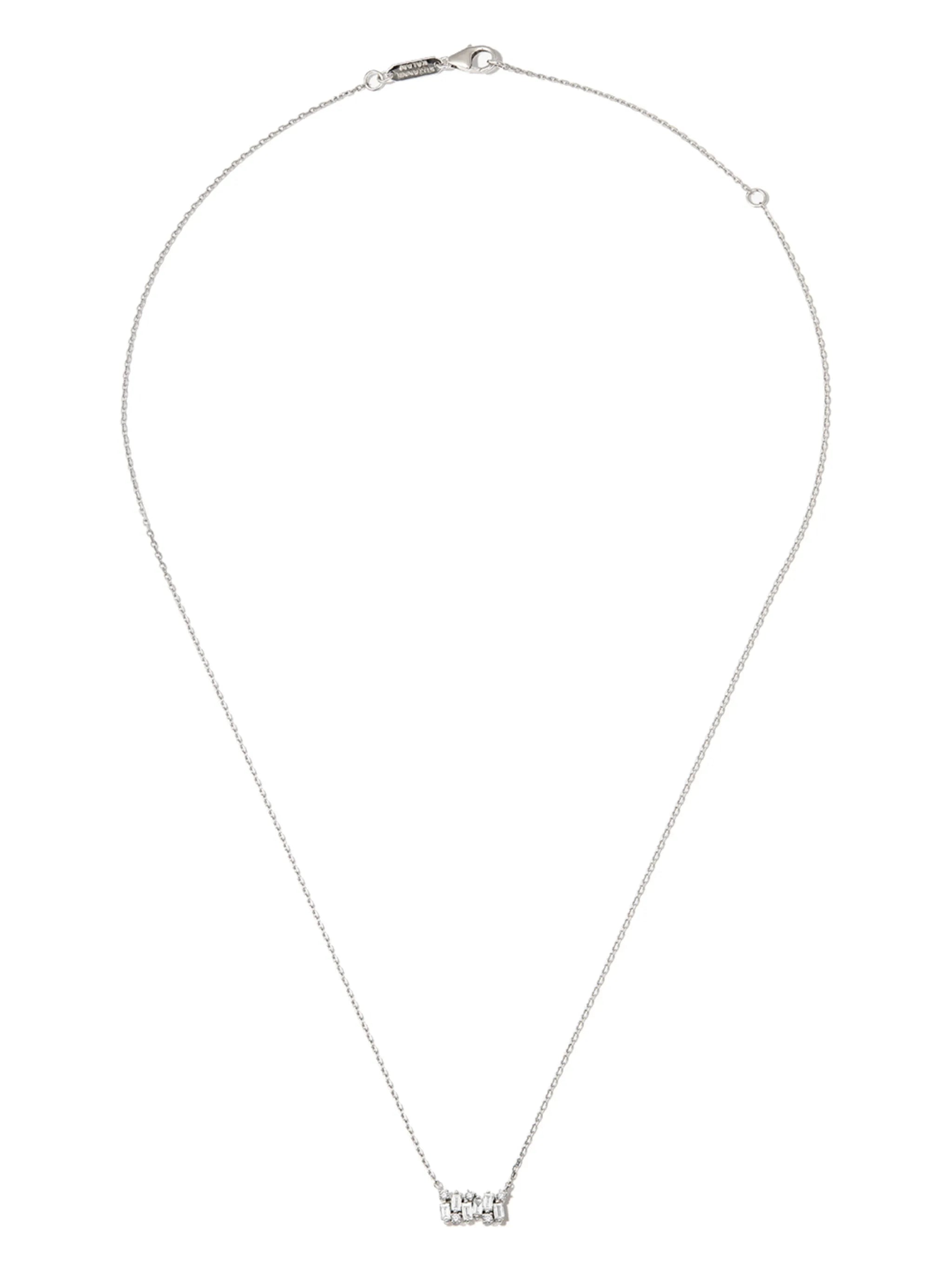 18kt white gold diamond necklace