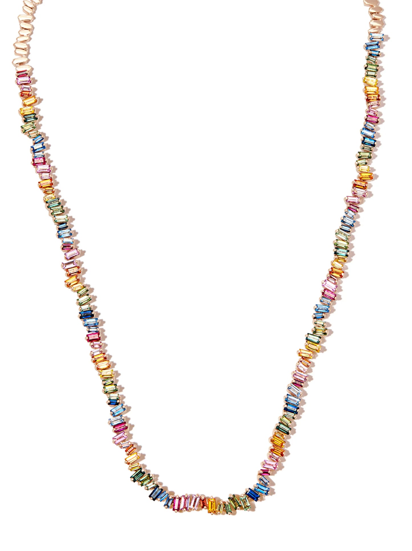 18kt rose gold sapphire necklace