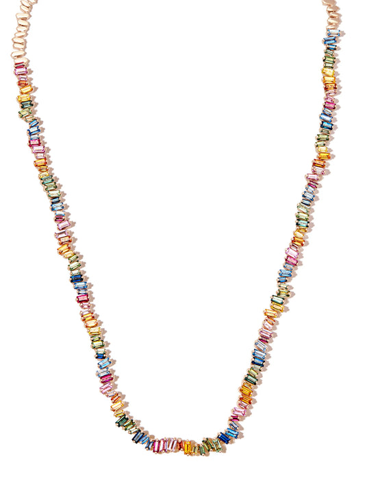 18kt rose gold sapphire necklace