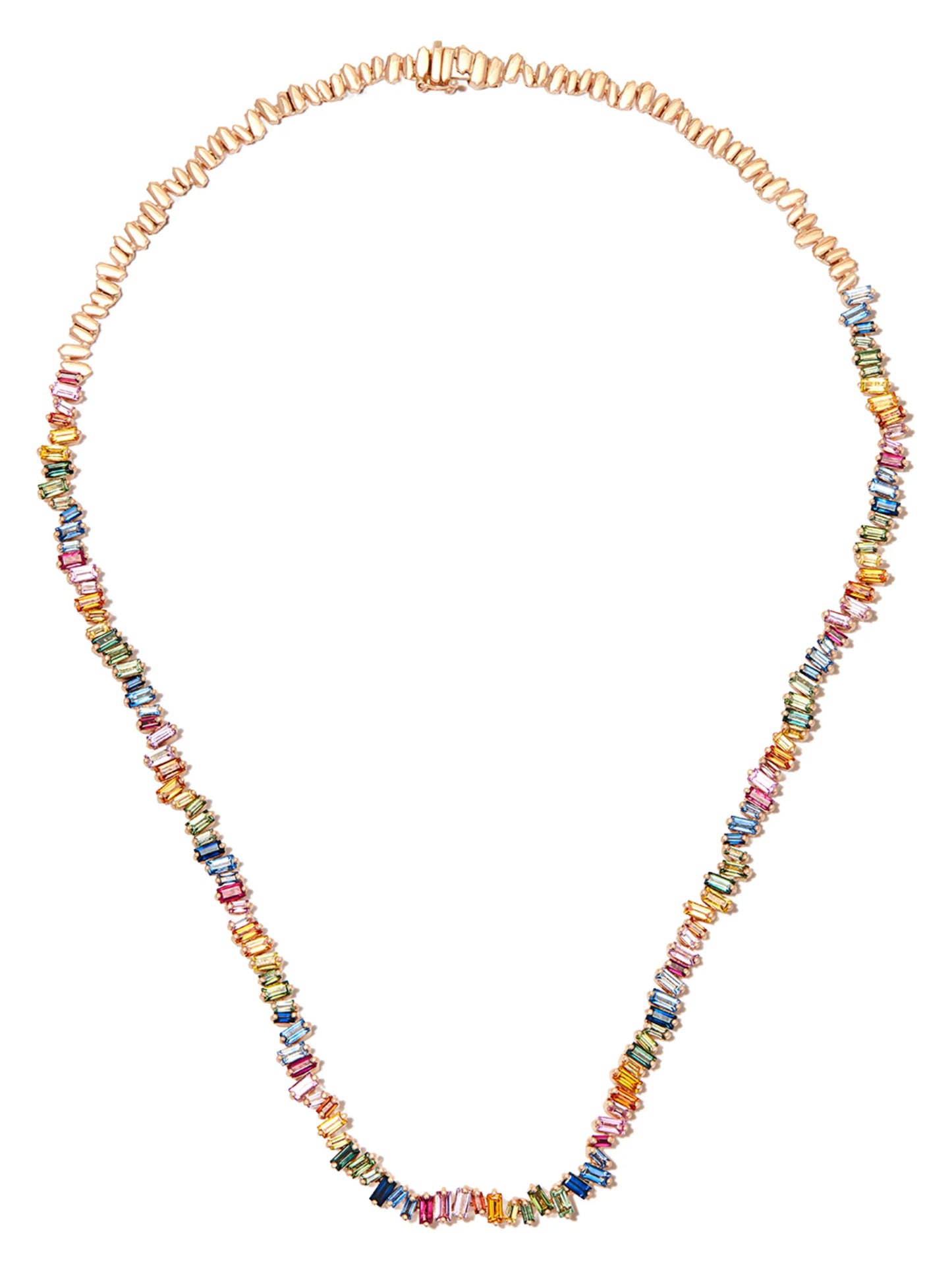 18kt rose gold sapphire necklace