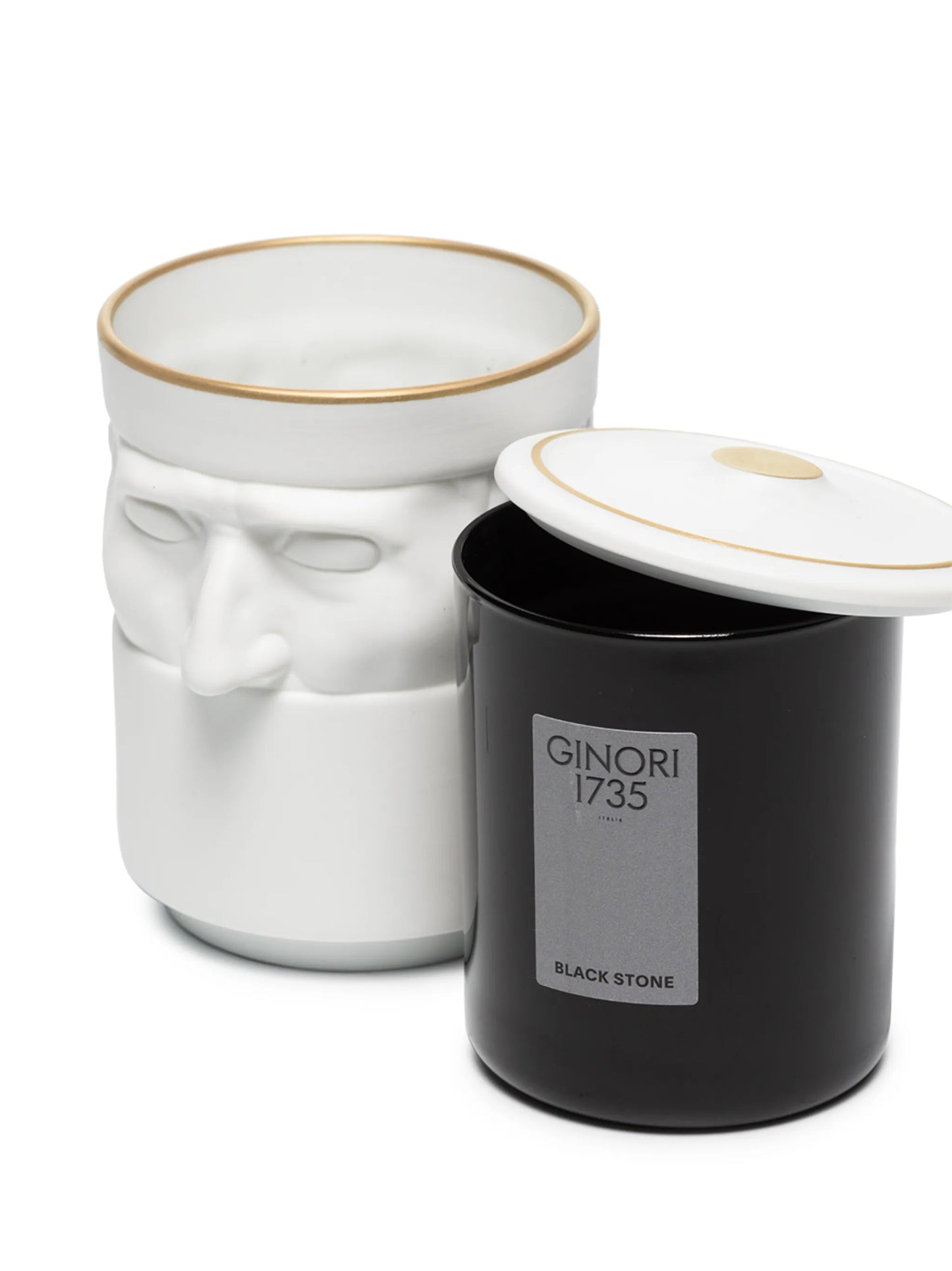 Il Seguace candleholder and Black Stone scented candle (190g)