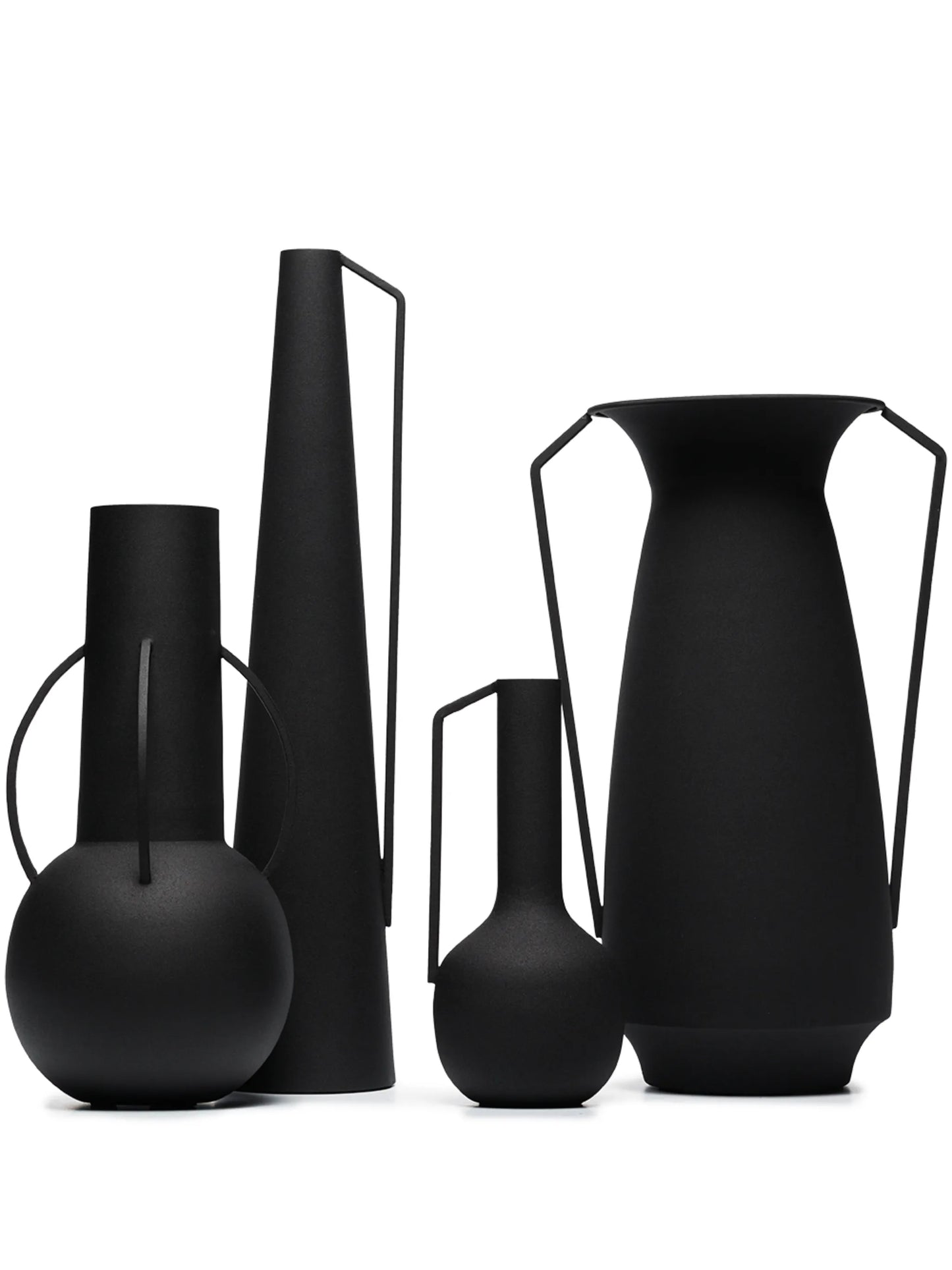 Roman powder-coated vases (set of 4)