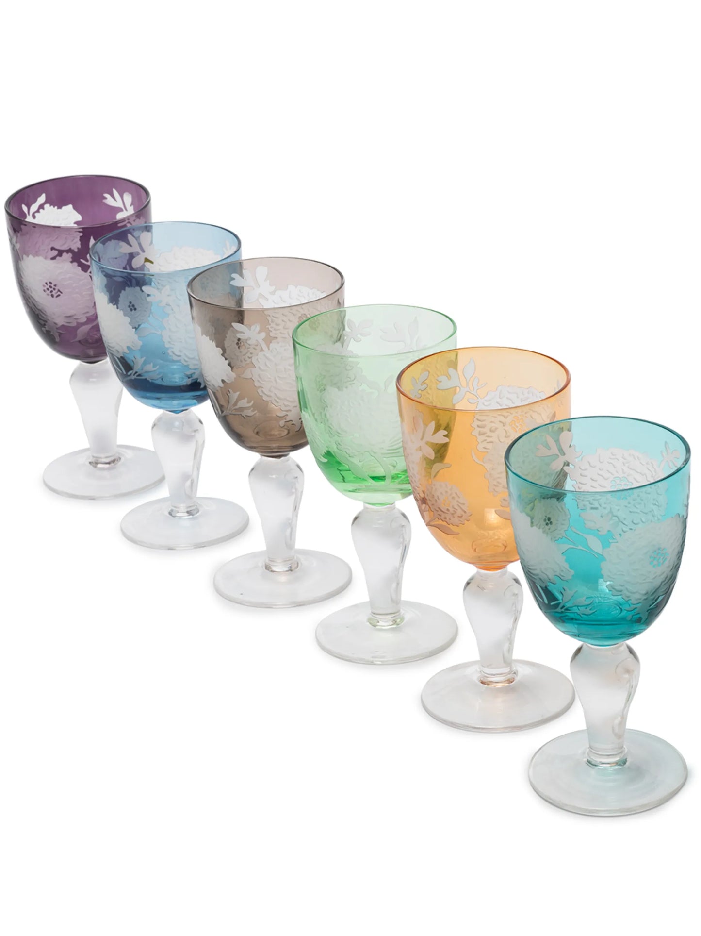 Peony wine glasses (set of 6)