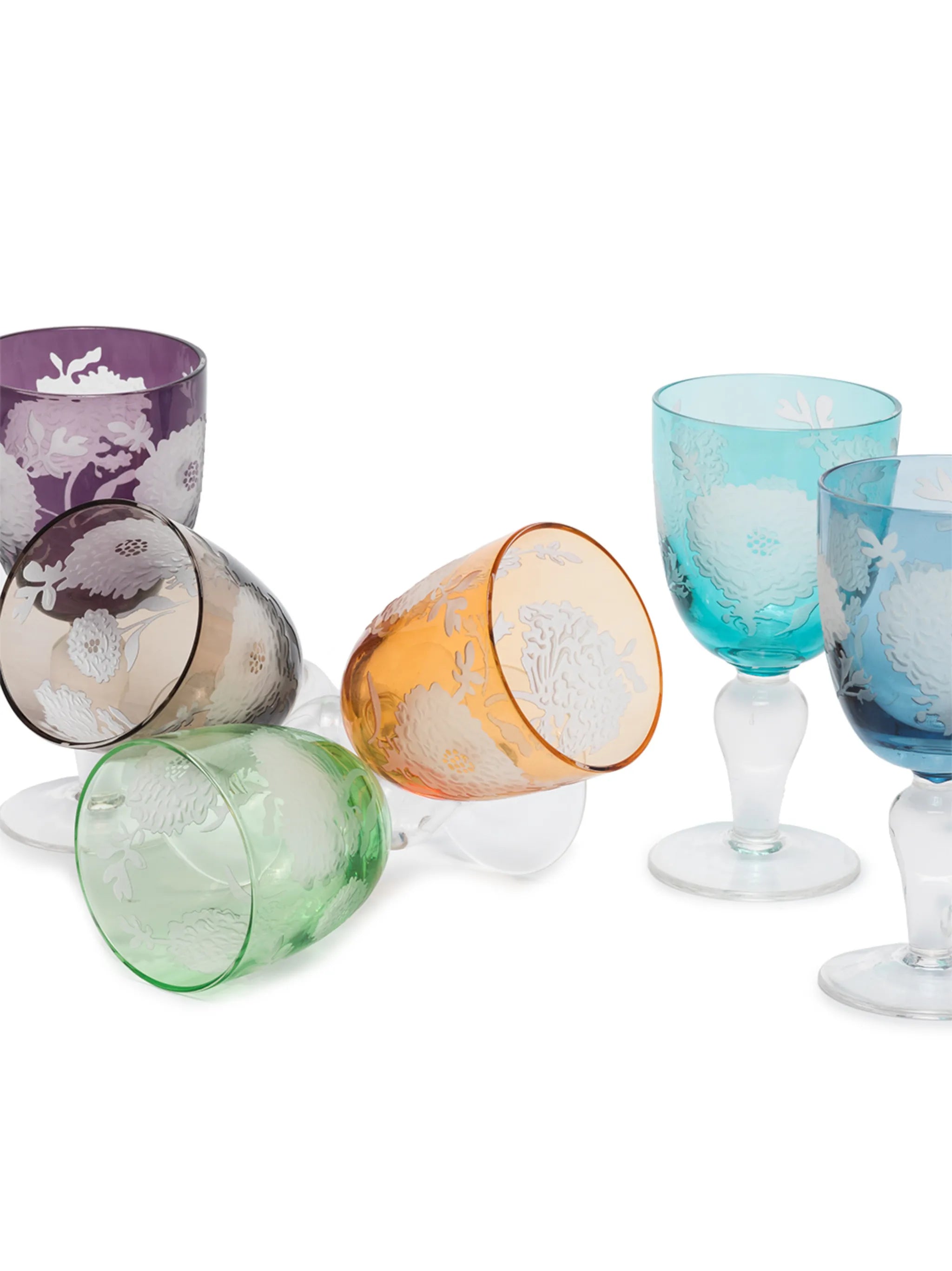 Peony wine glasses (set of 6)
