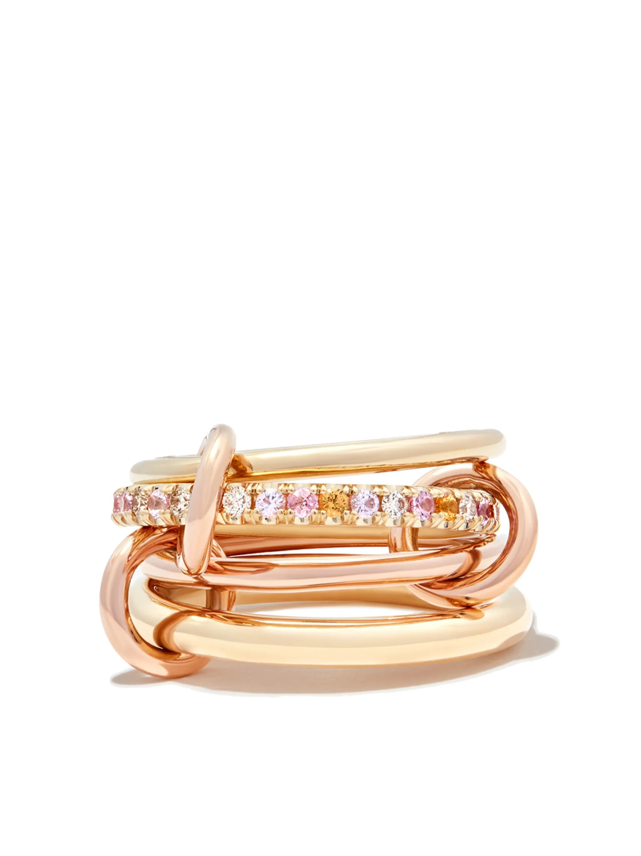 18kt rose gold Nimbus diamond and sapphire ring