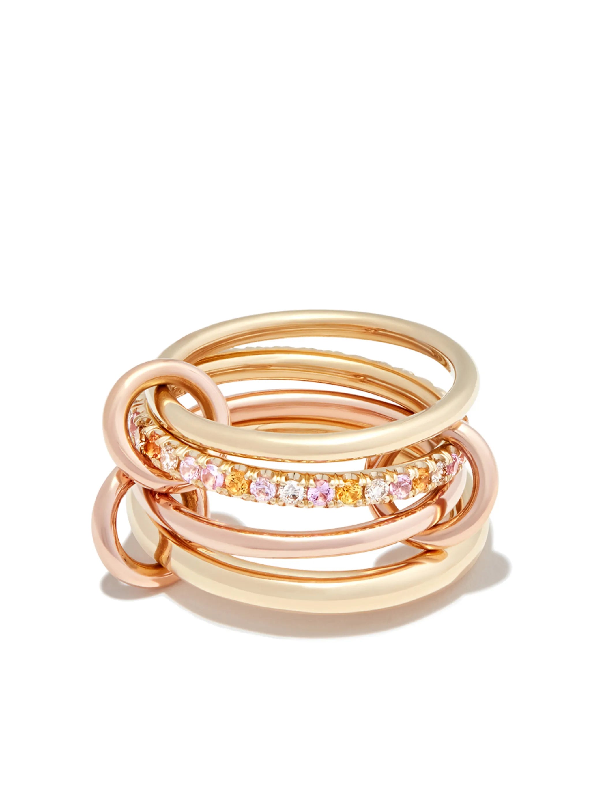 18kt rose gold Nimbus diamond and sapphire ring