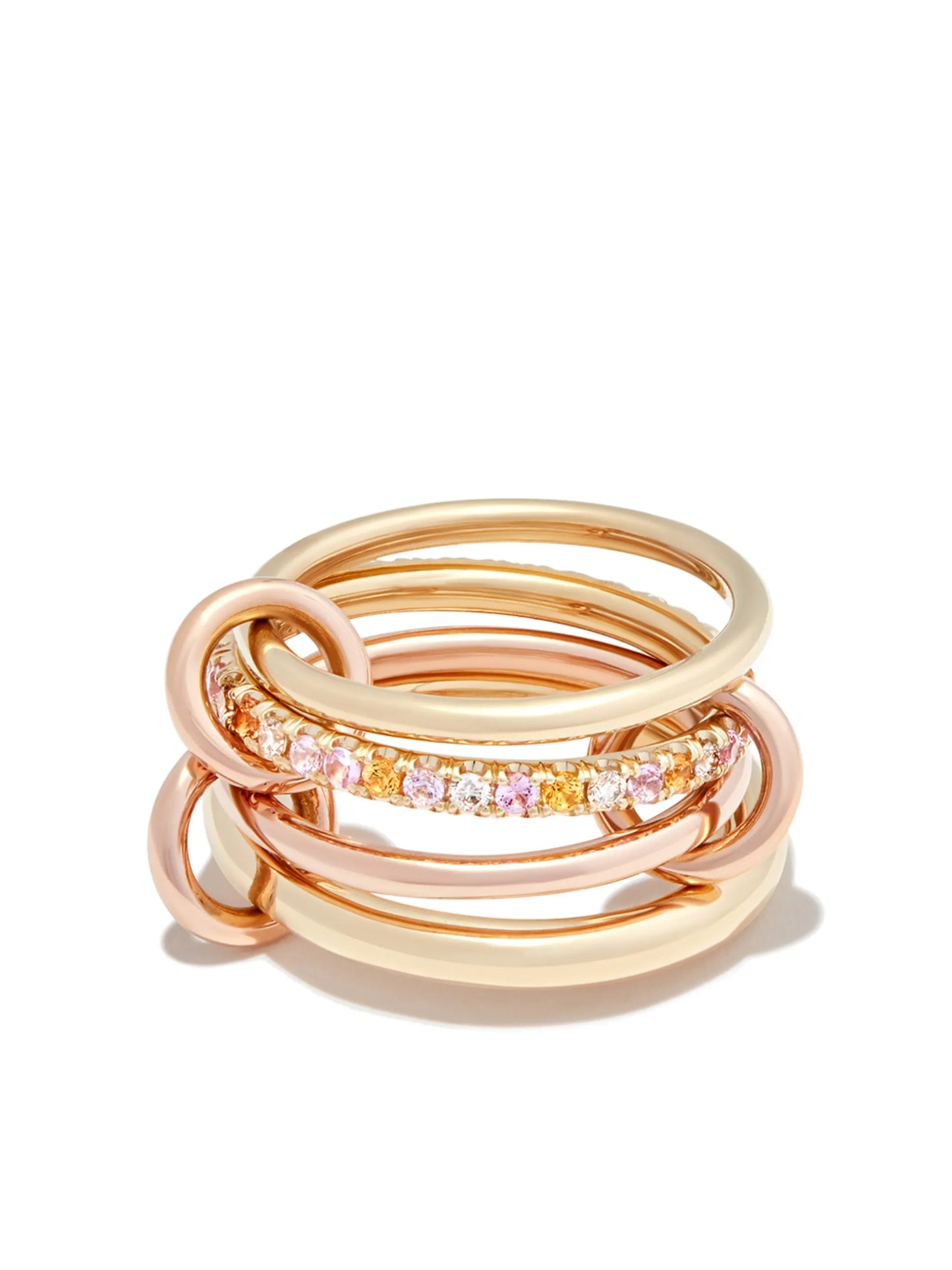 18kt rose gold Nimbus diamond and sapphire ring