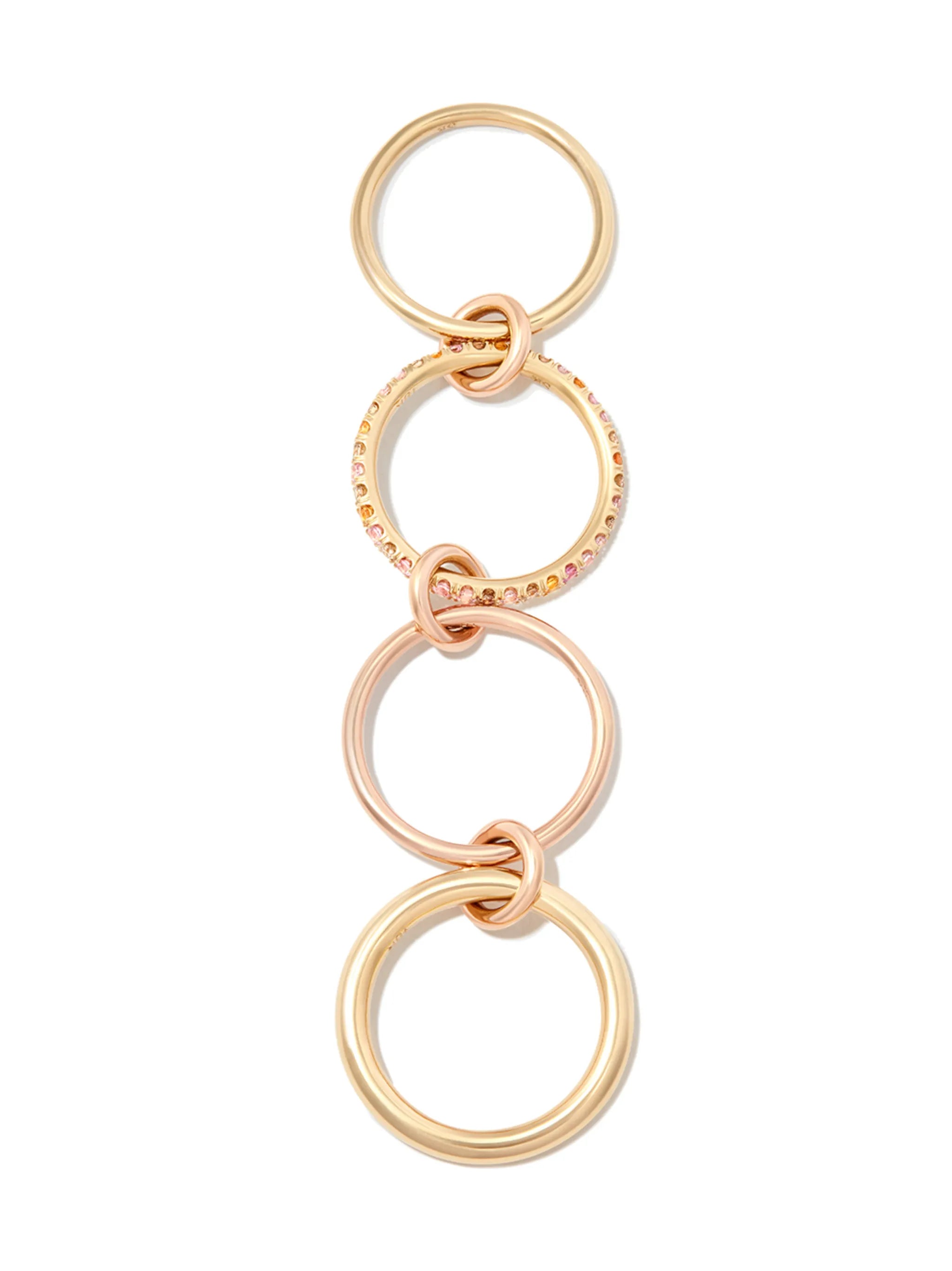18kt rose gold Nimbus diamond and sapphire ring