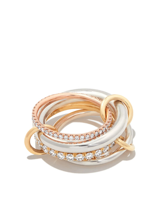 18kt yellow and white gold Stella diamond ring