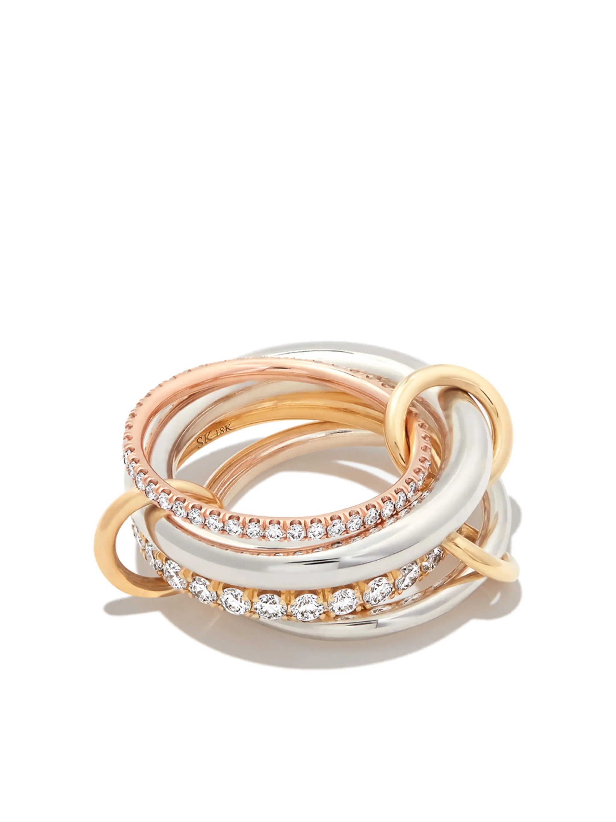 18kt yellow and white gold Stella diamond ring