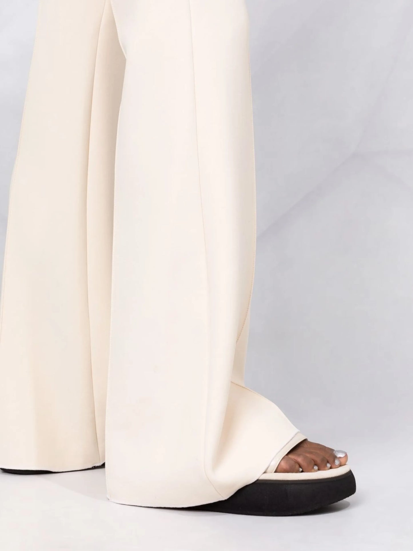 high-waist flared trousers