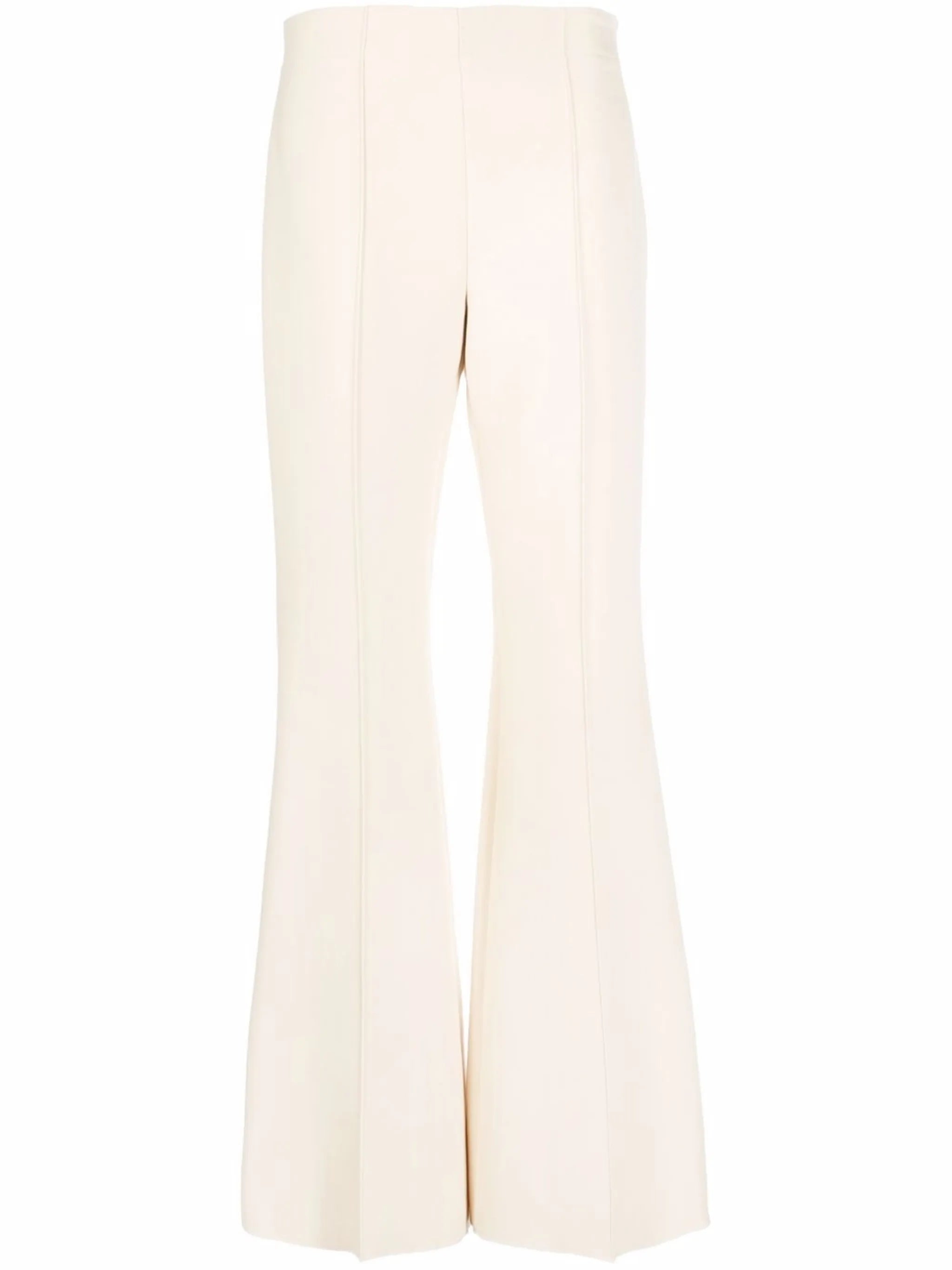 high-waist flared trousers