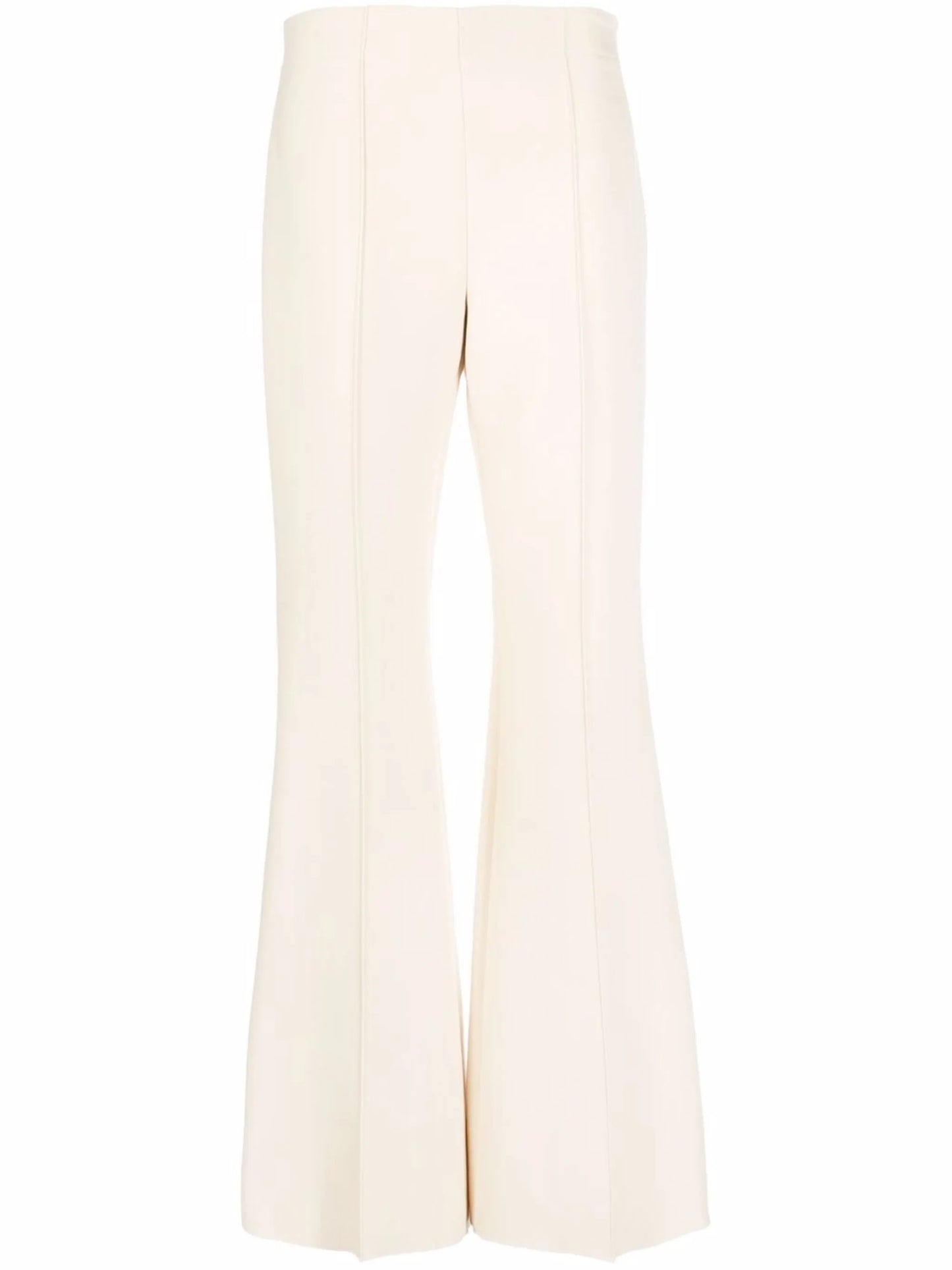 high-waist flared trousers