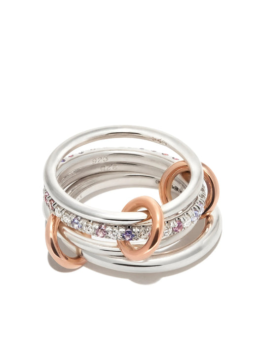 18kt white and rose gold Nimbus multi-stone ring