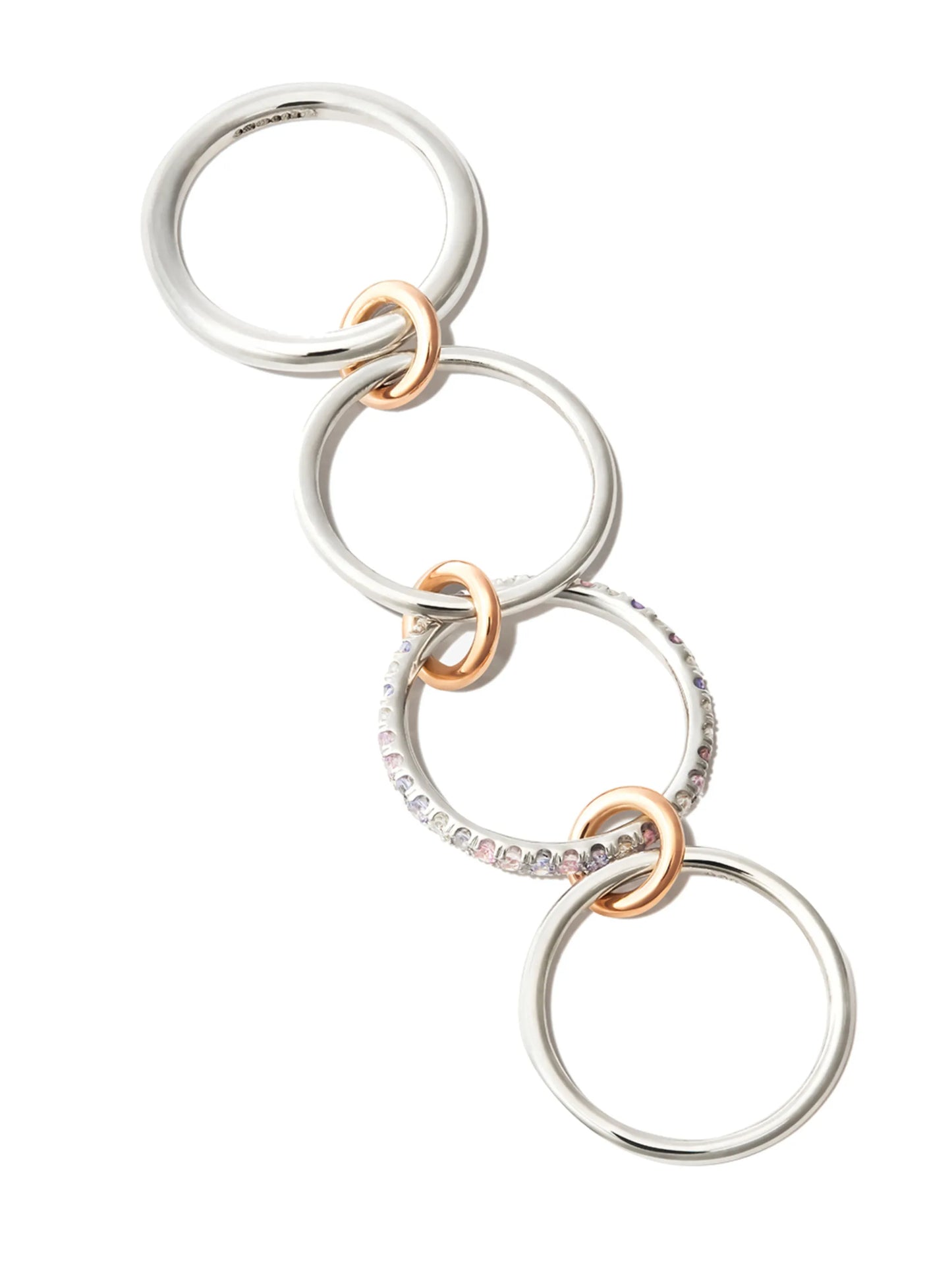 18kt white and rose gold Nimbus multi-stone ring