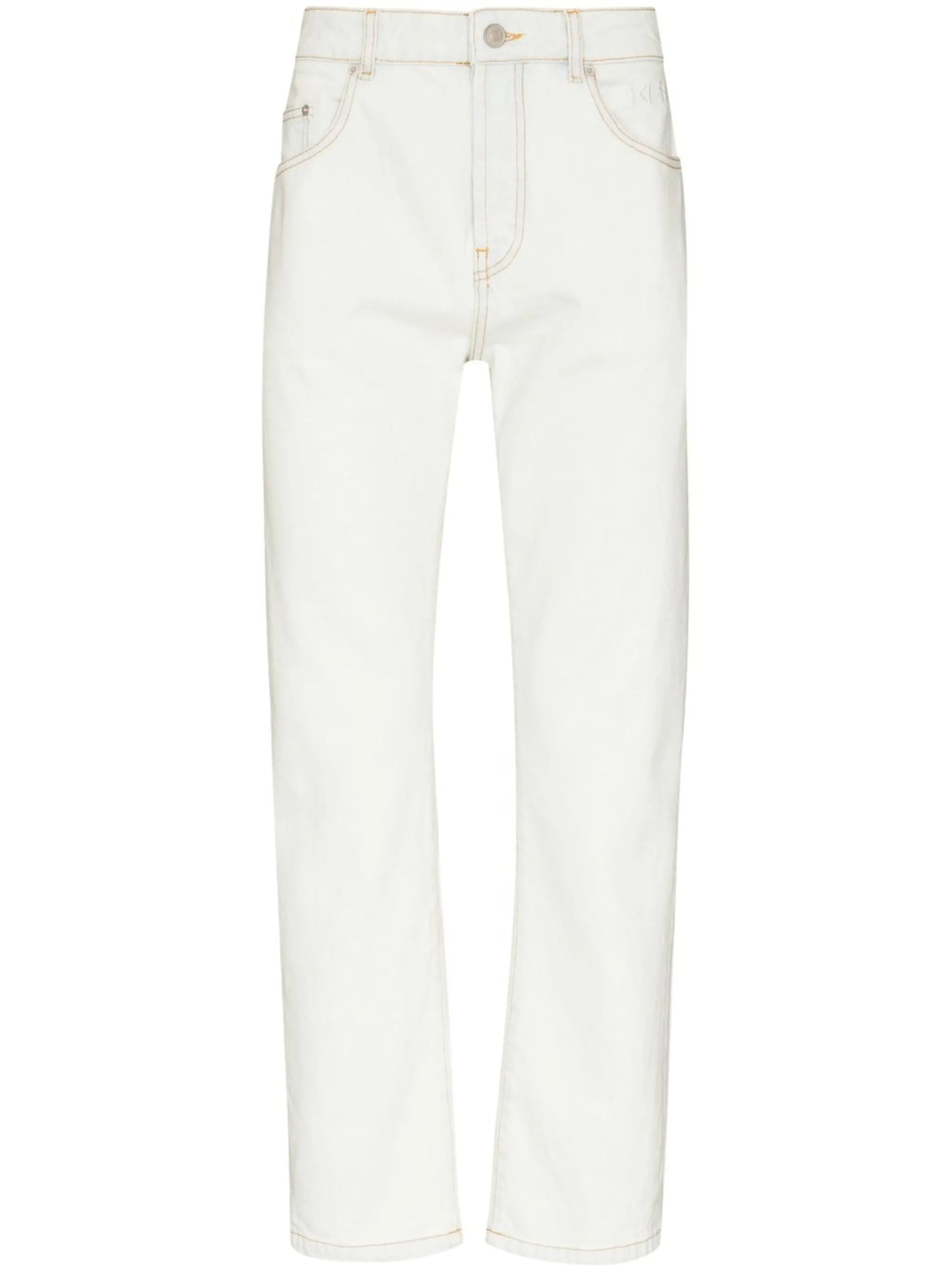 tapered denim jeans