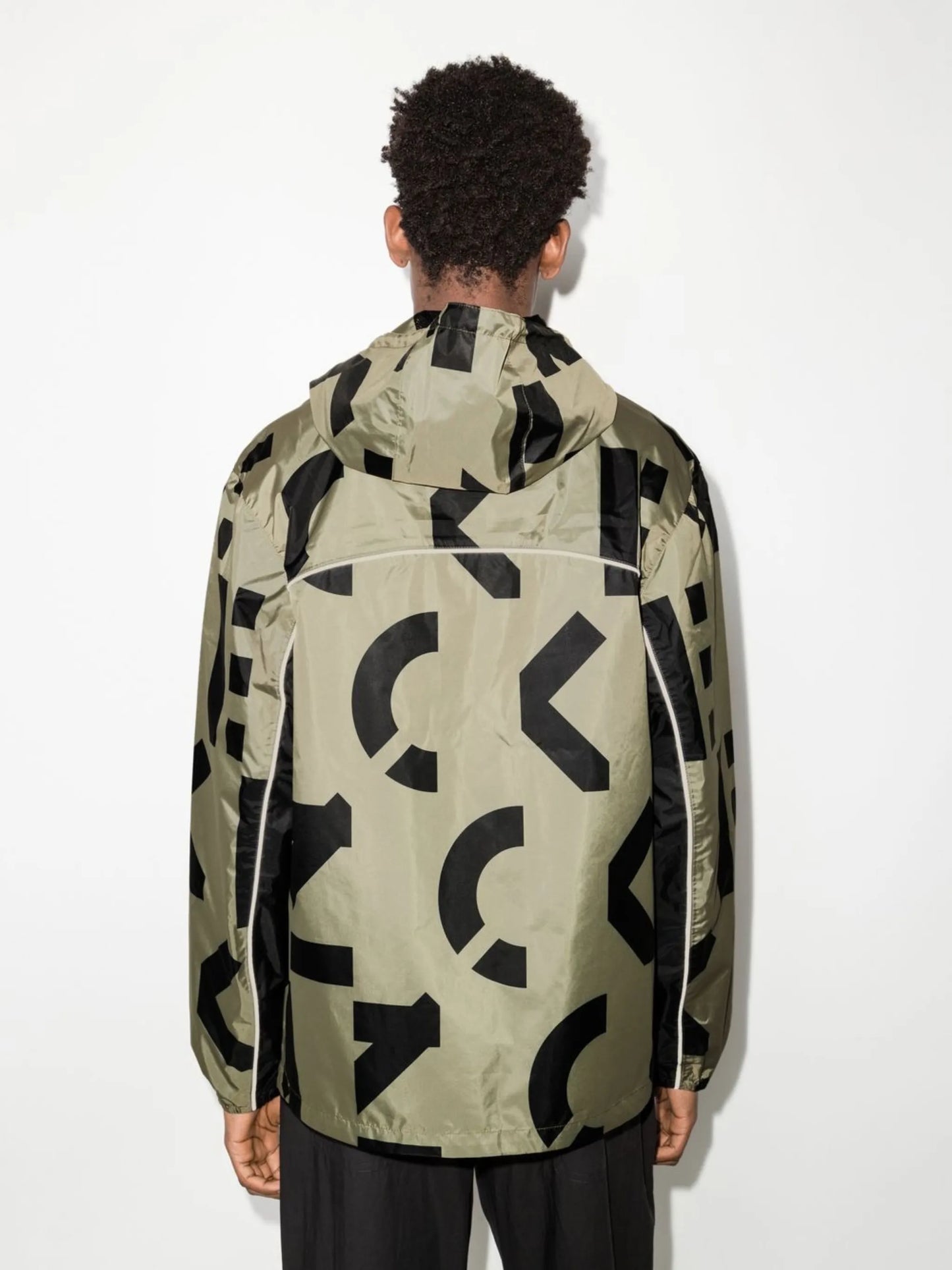monogram-print raincoat
