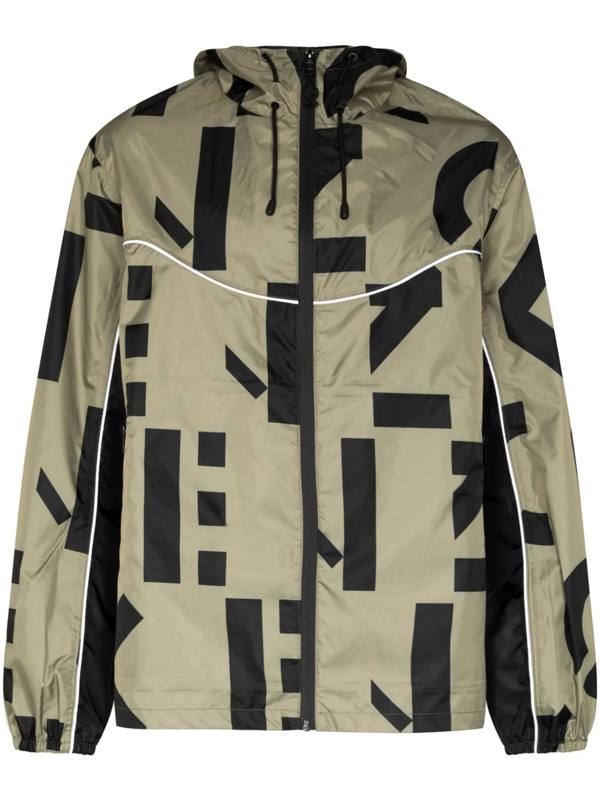 monogram-print raincoat