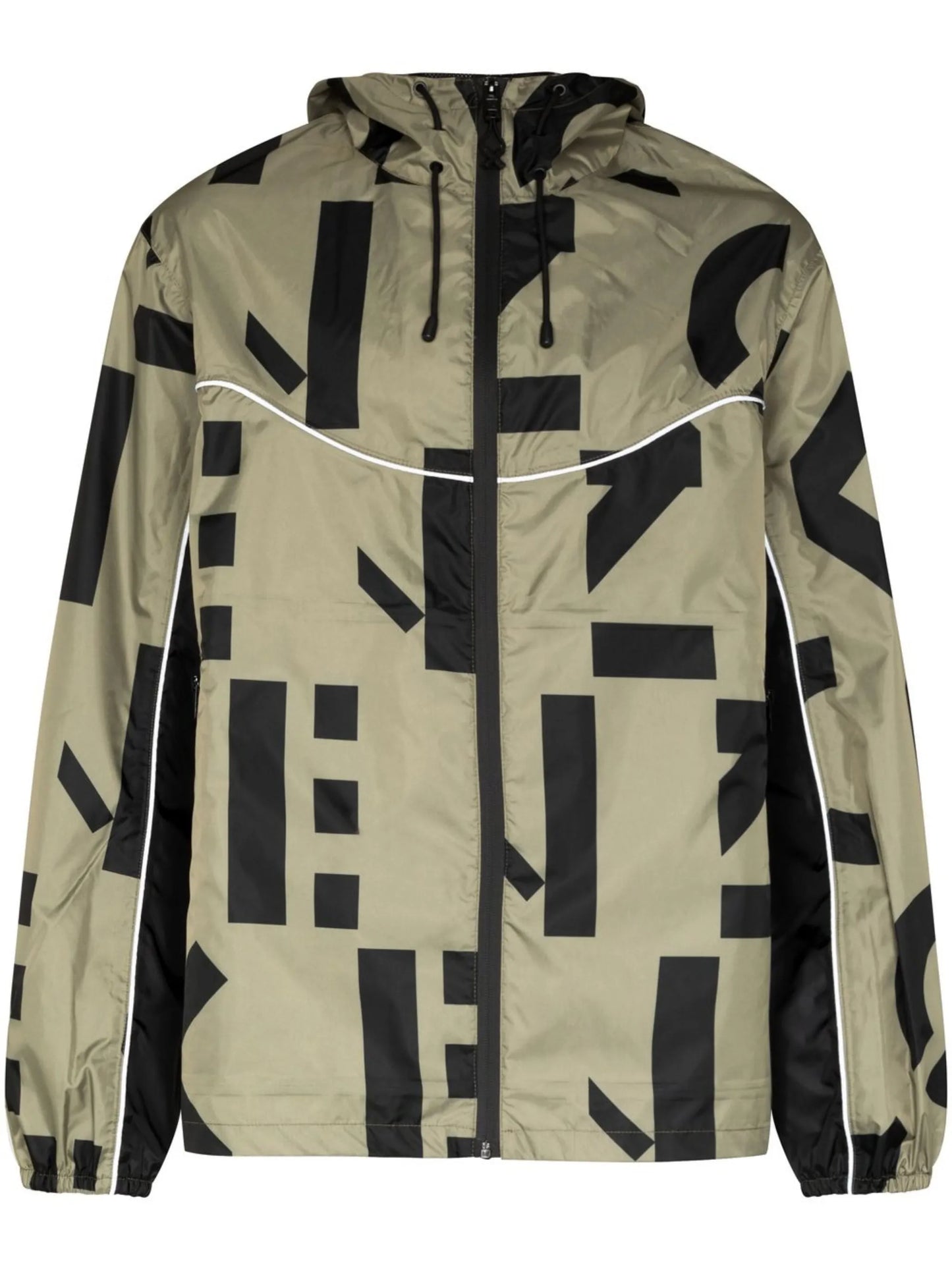monogram-print raincoat