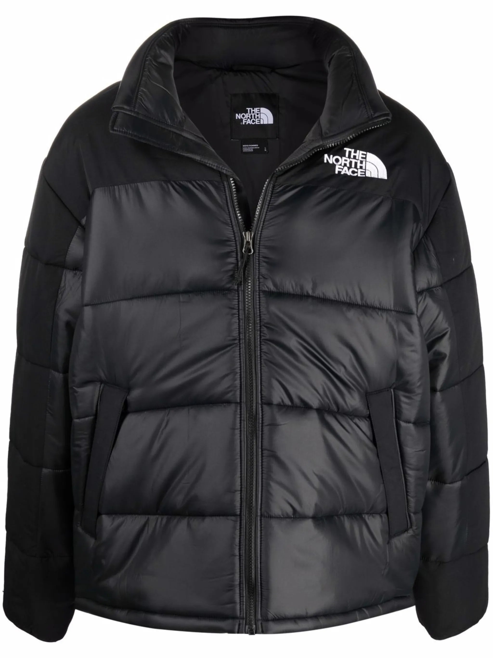 Himalayan embroidered-logo padded coat