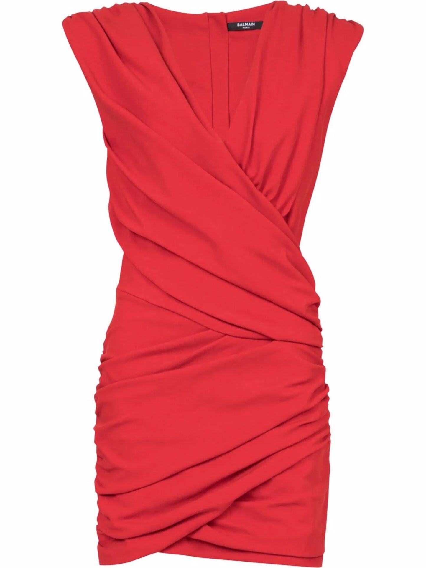 sleeveless draped minidress