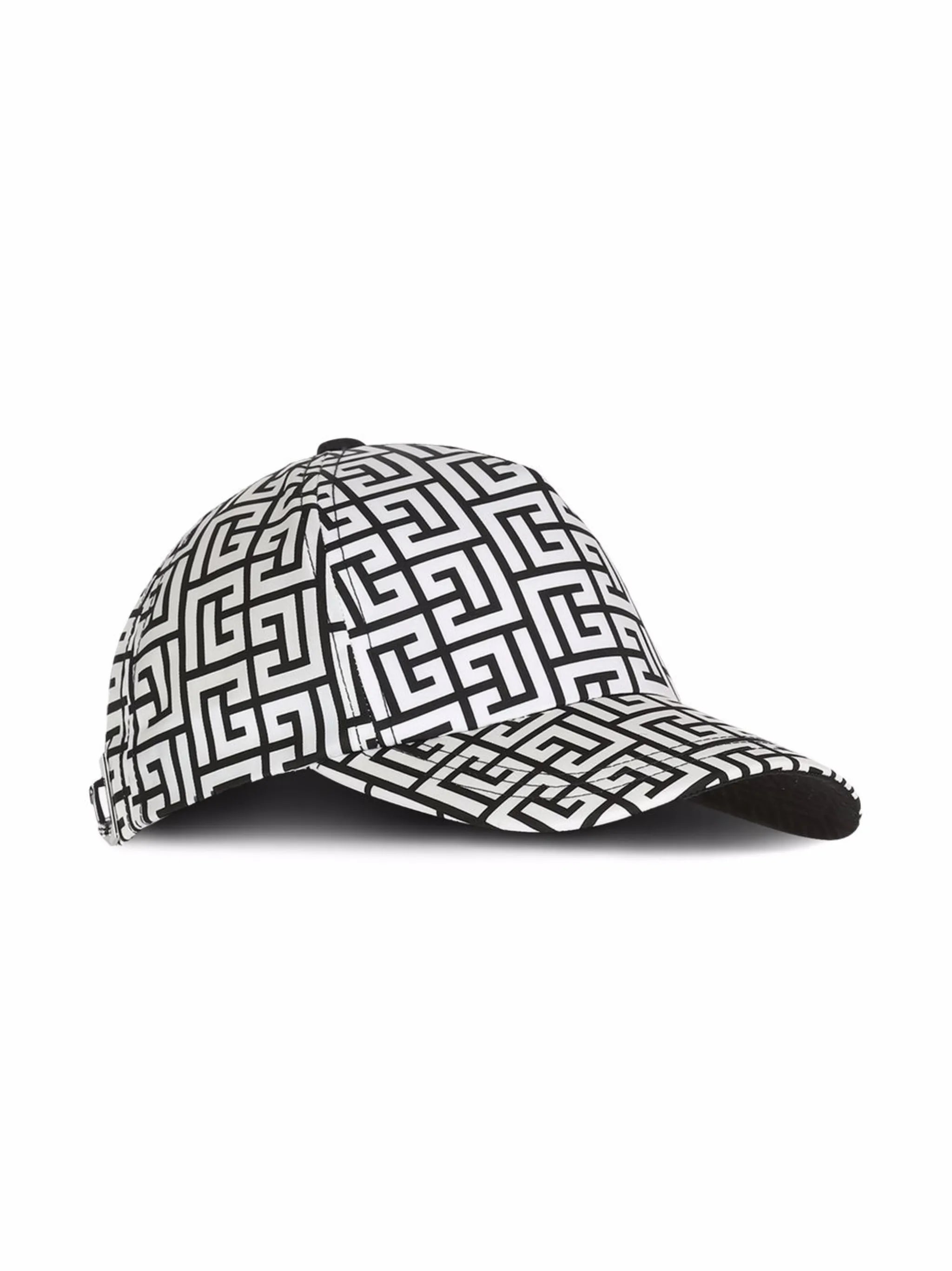 monogram print baseball hat