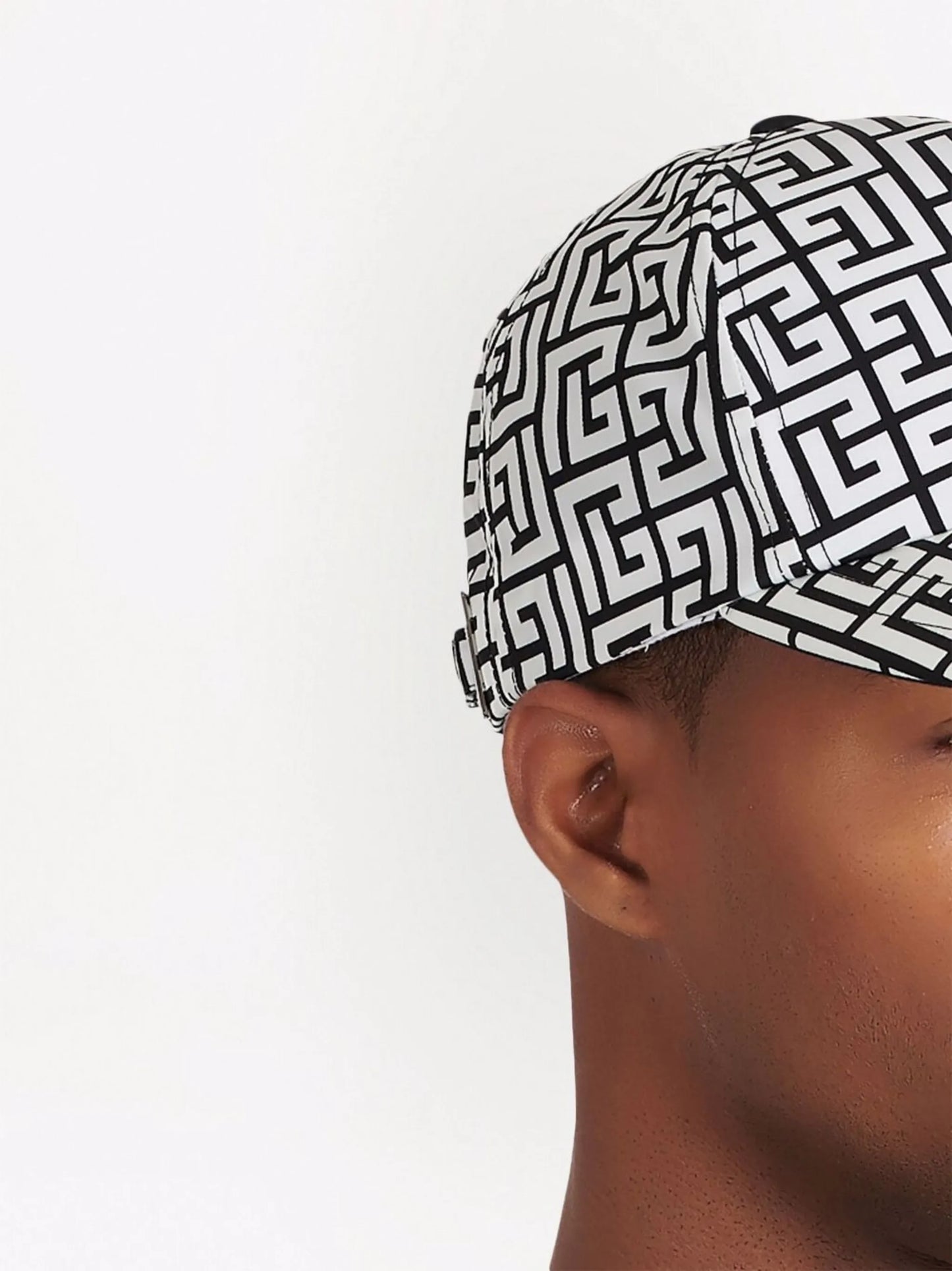 monogram print baseball hat