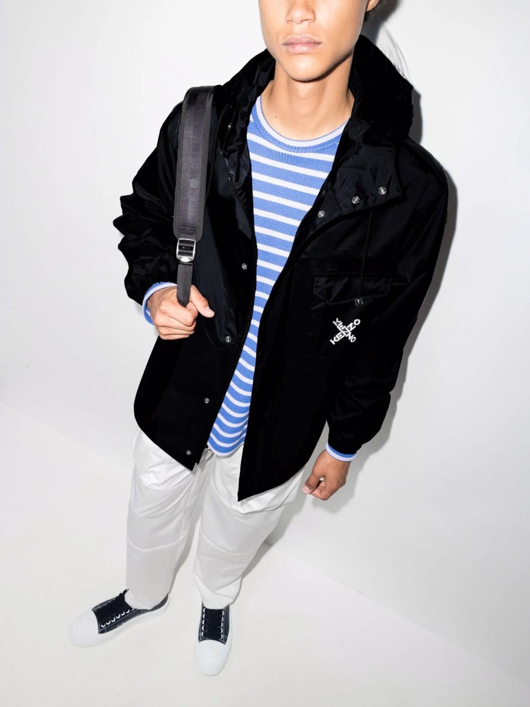 X logo hooded rain jacket