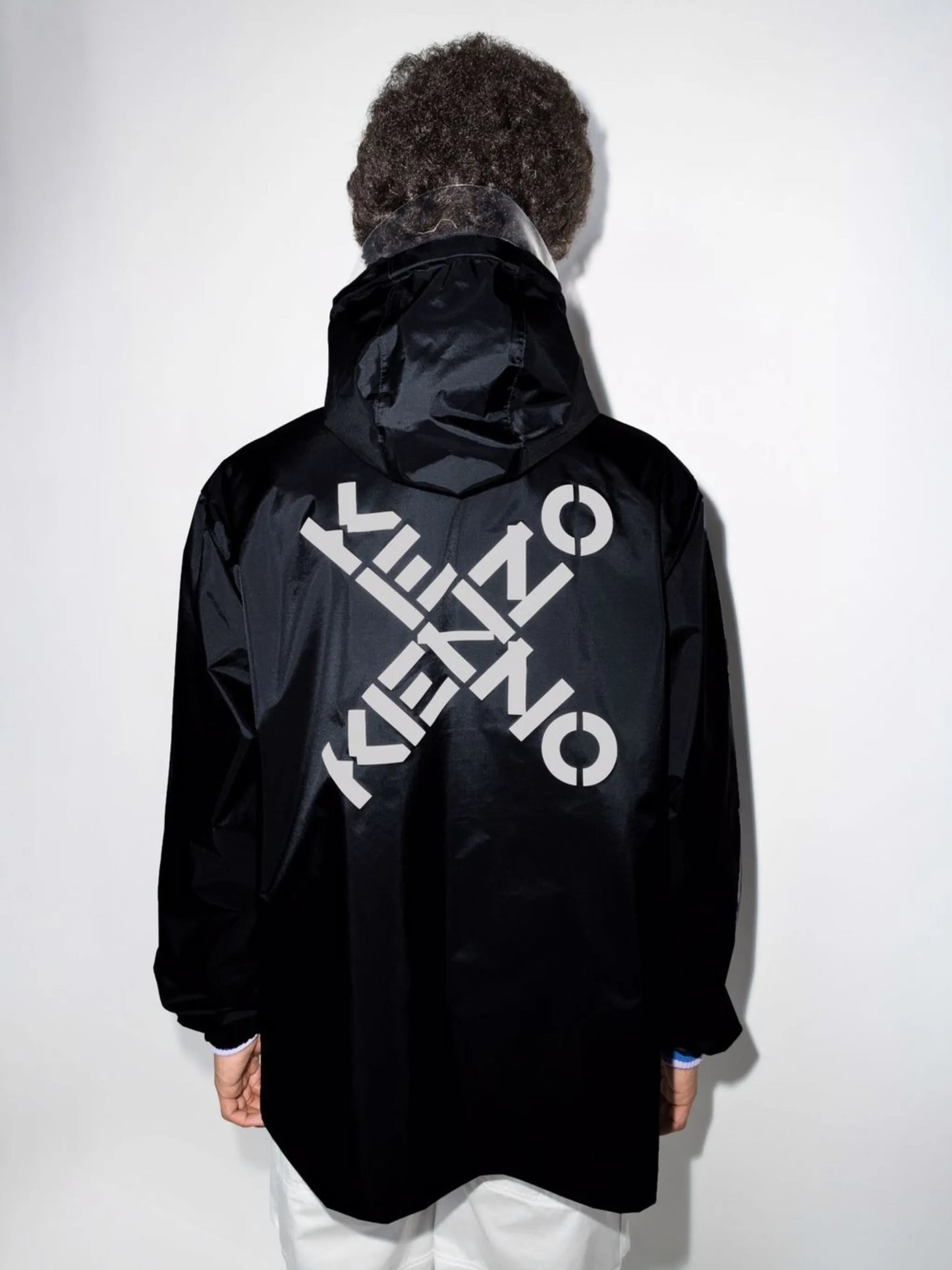 X logo hooded rain jacket
